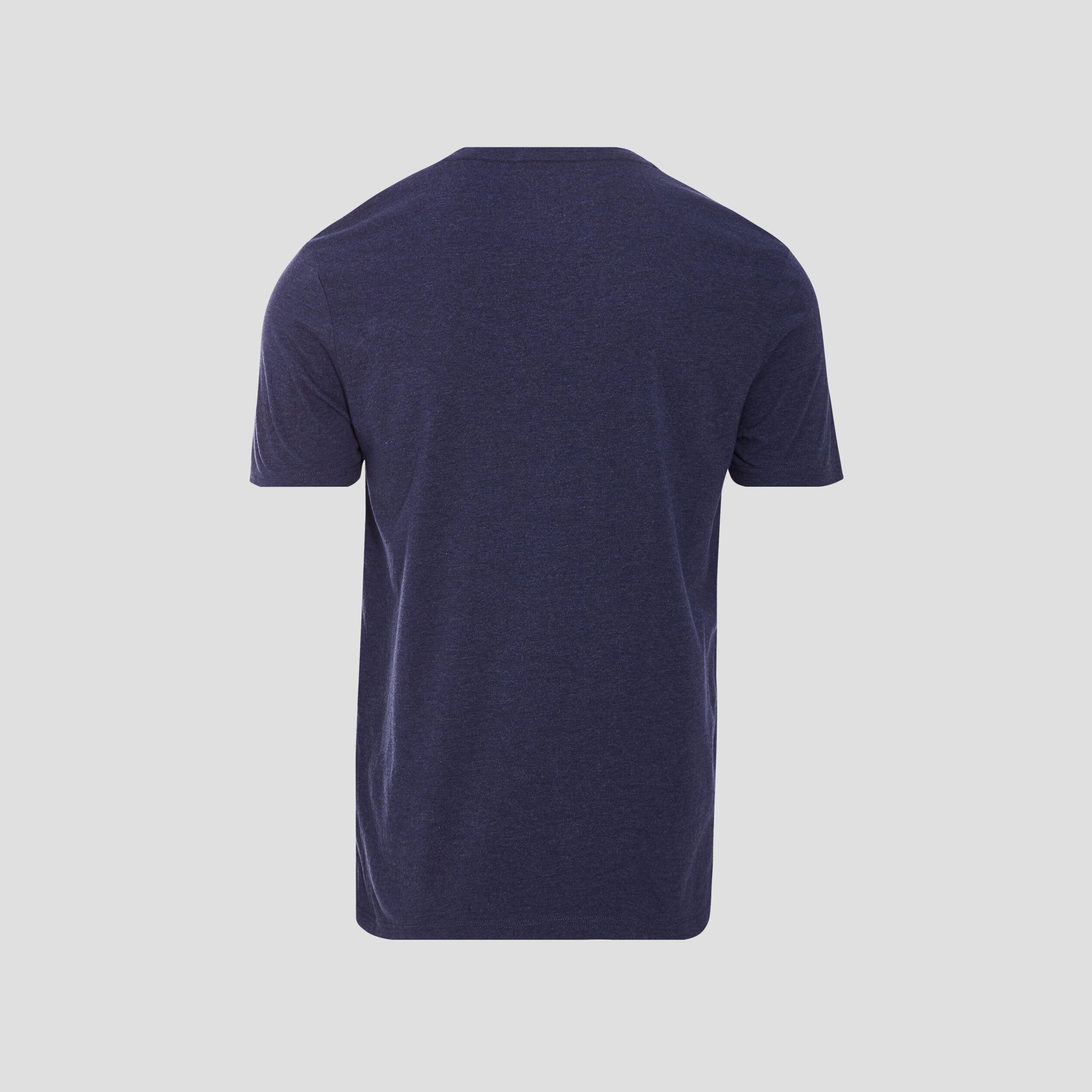 T-shirt cintr&eacute; col rond manches courtes bleu fonc&eacute; homme