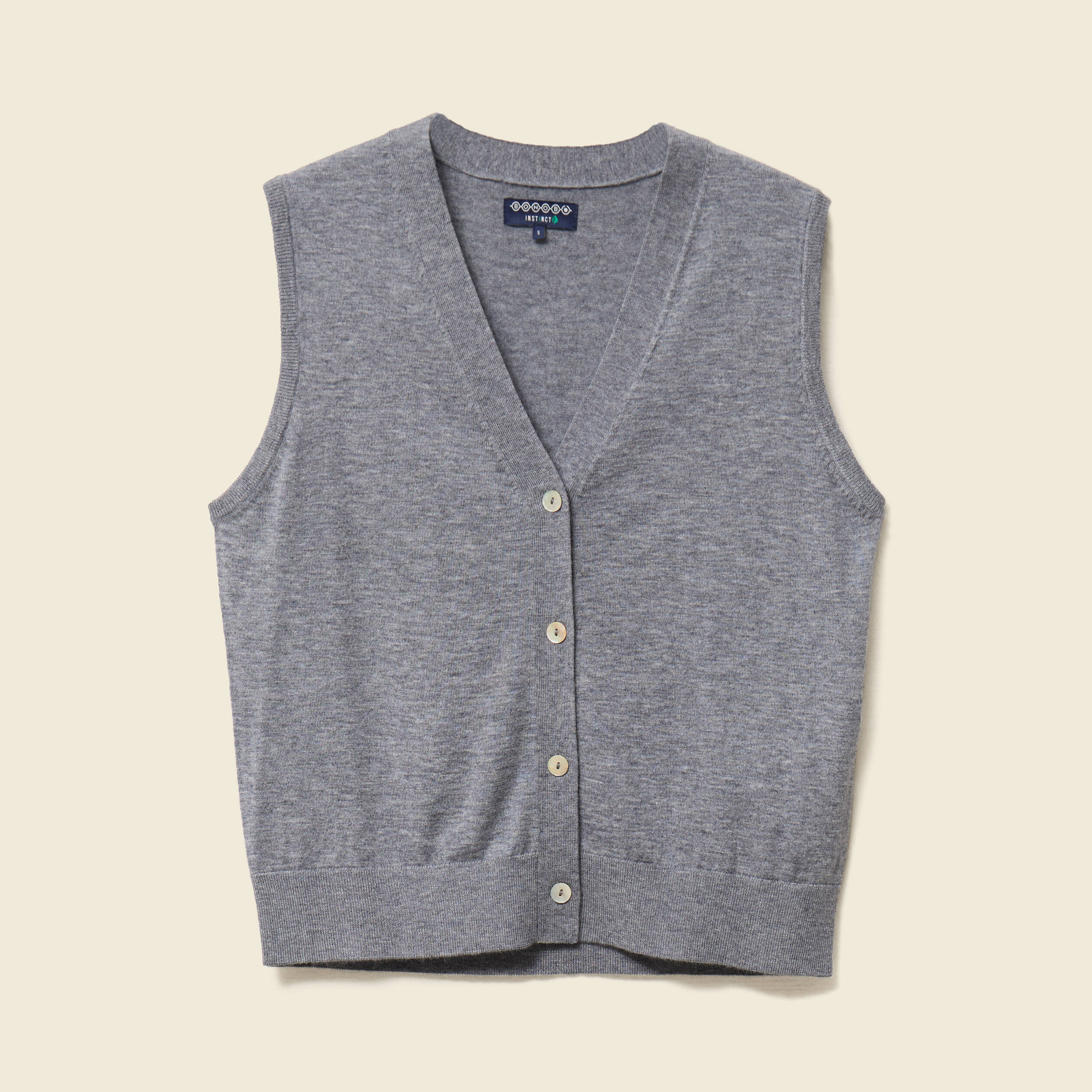 Gilet sans manches gris clair femme