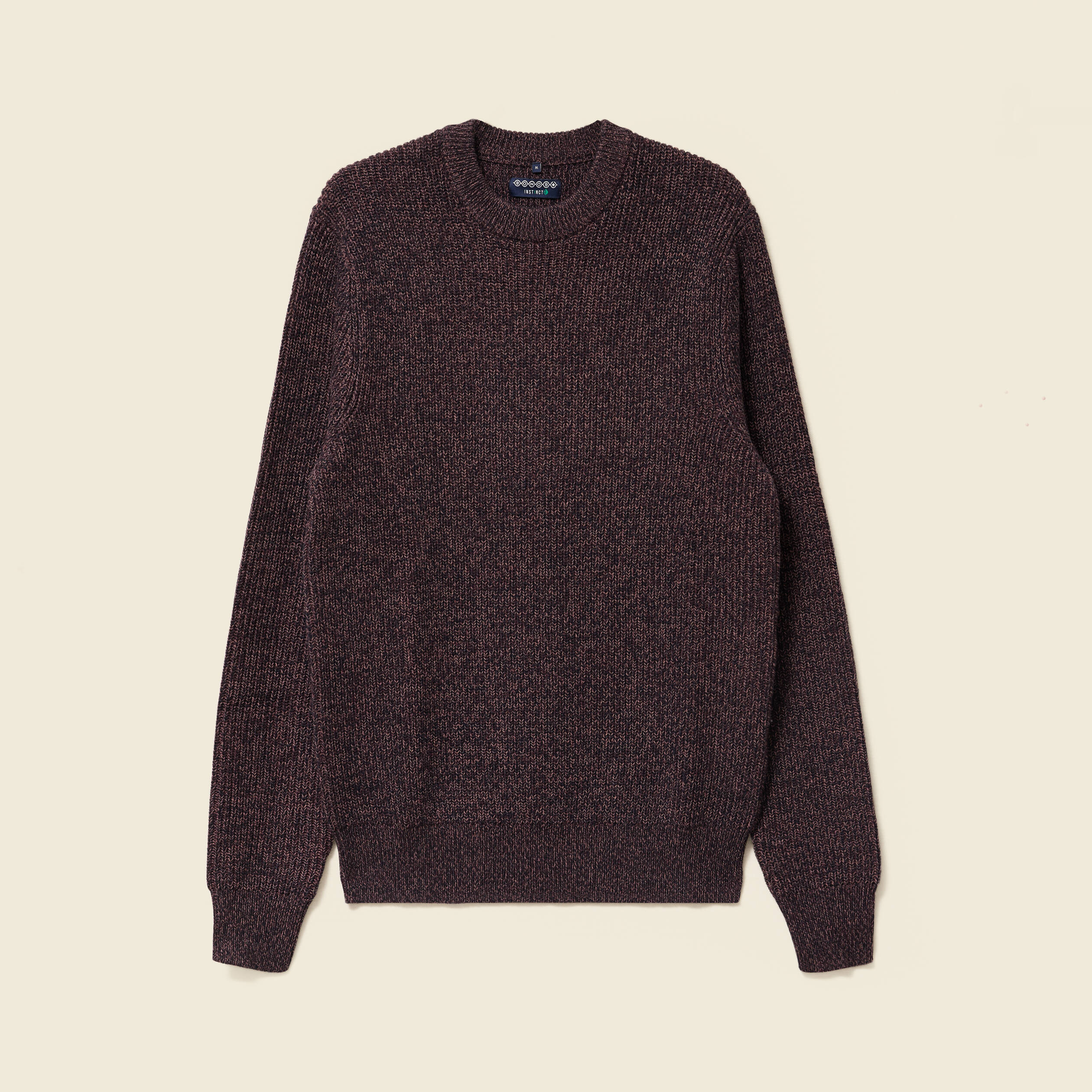 Pull manches longues bordeaux homme
