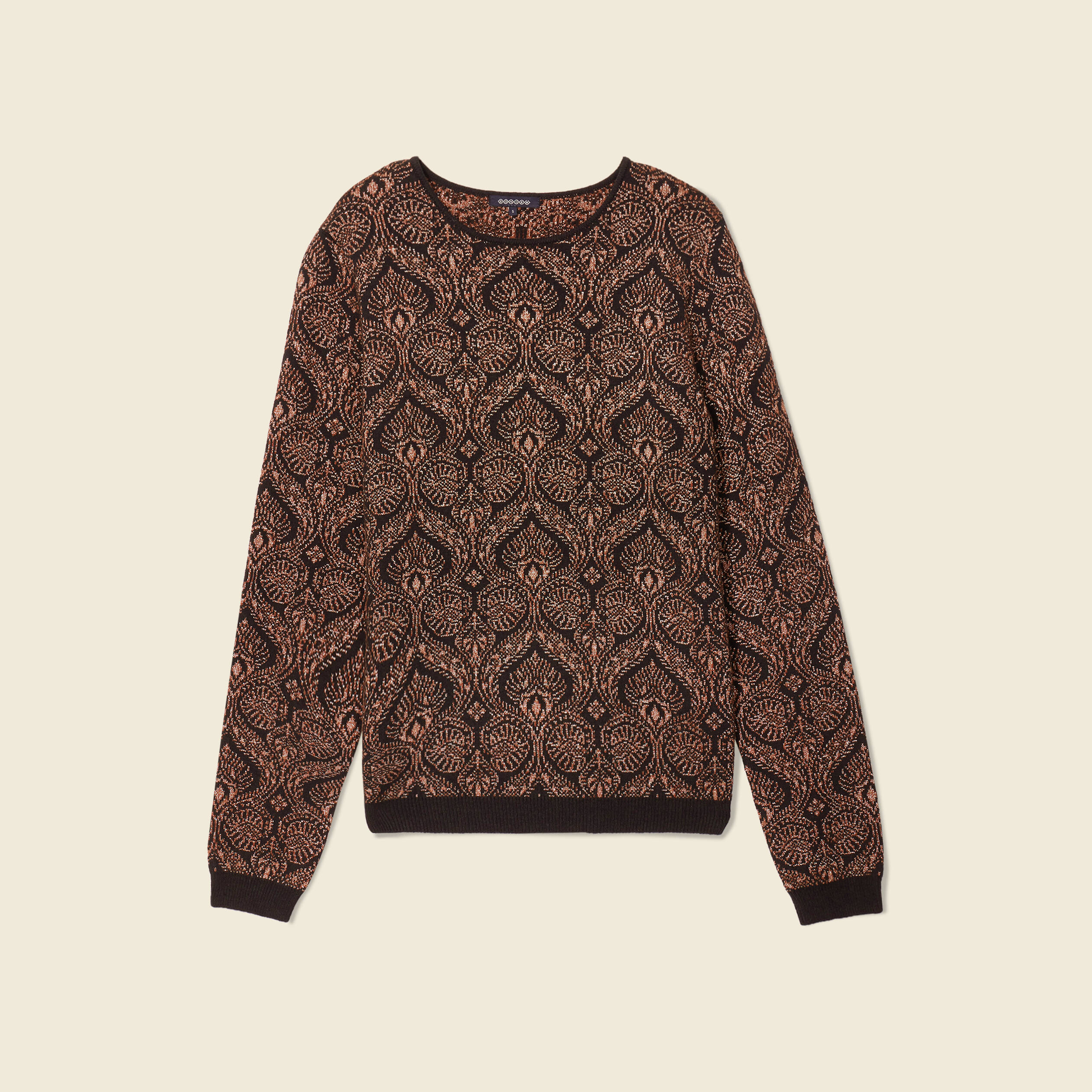 Pull manches longues rouge foncé femme