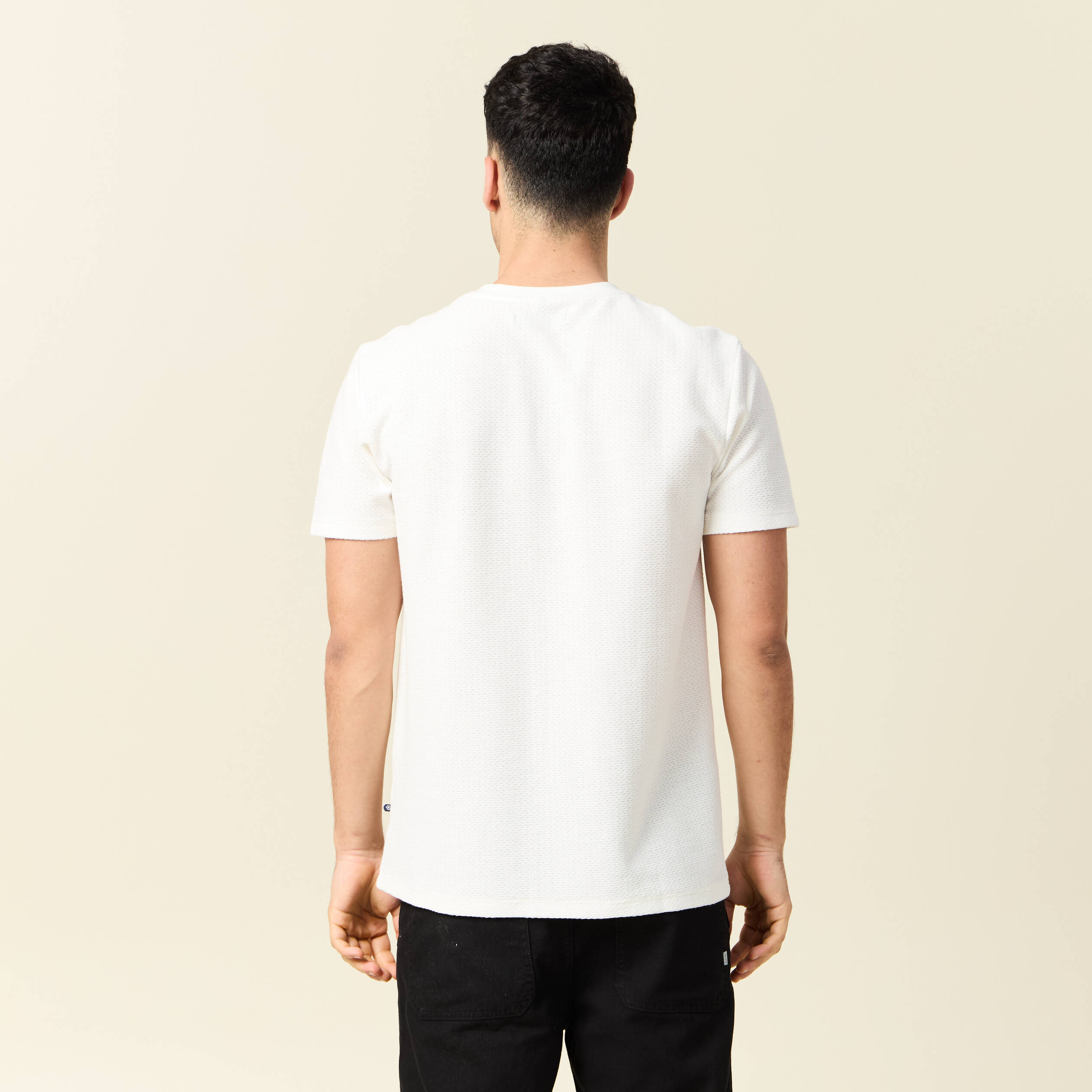 t shirt manches courtes ecru homme T-shirt manches courtes ecru homme