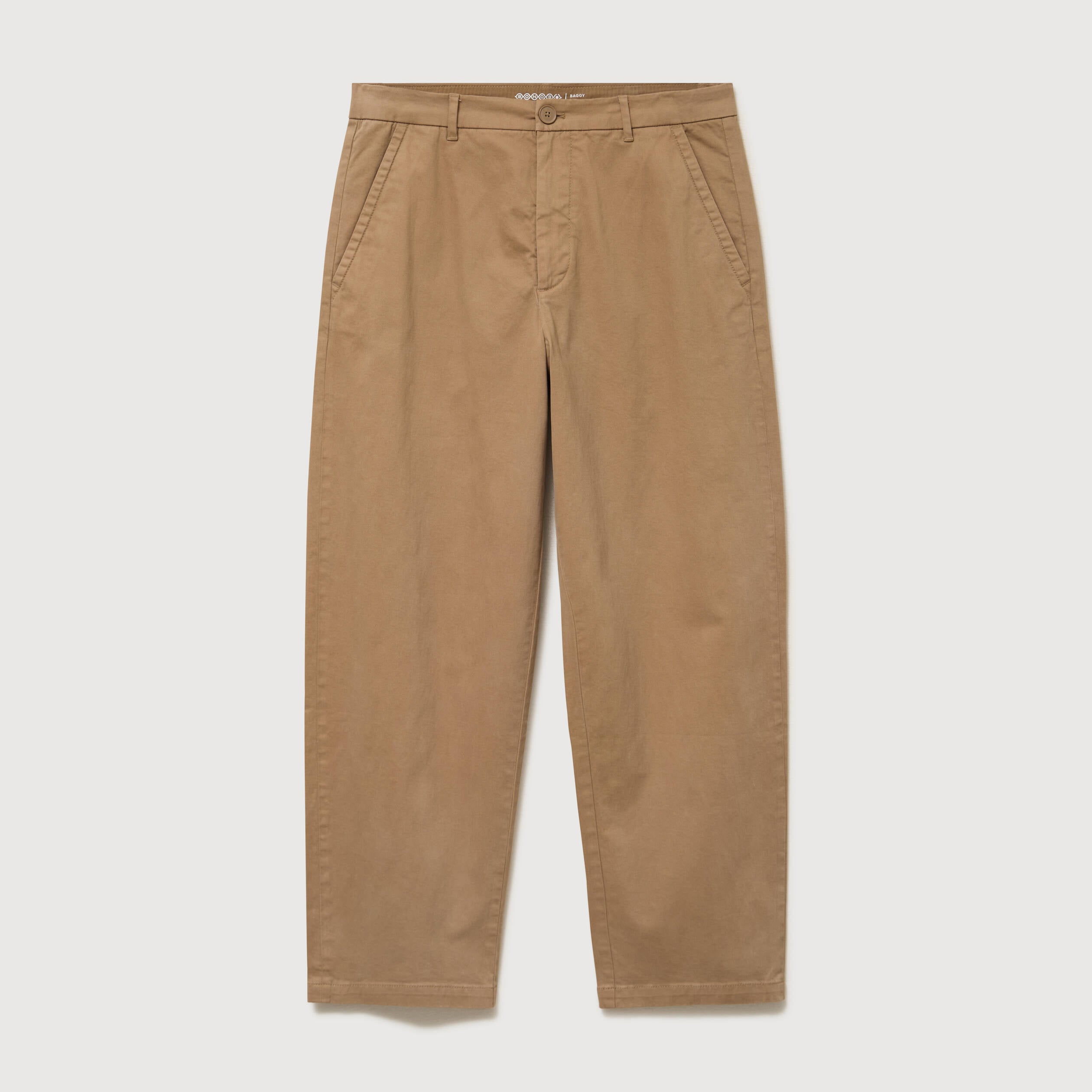 Pantalon coupe large vert kaki homme