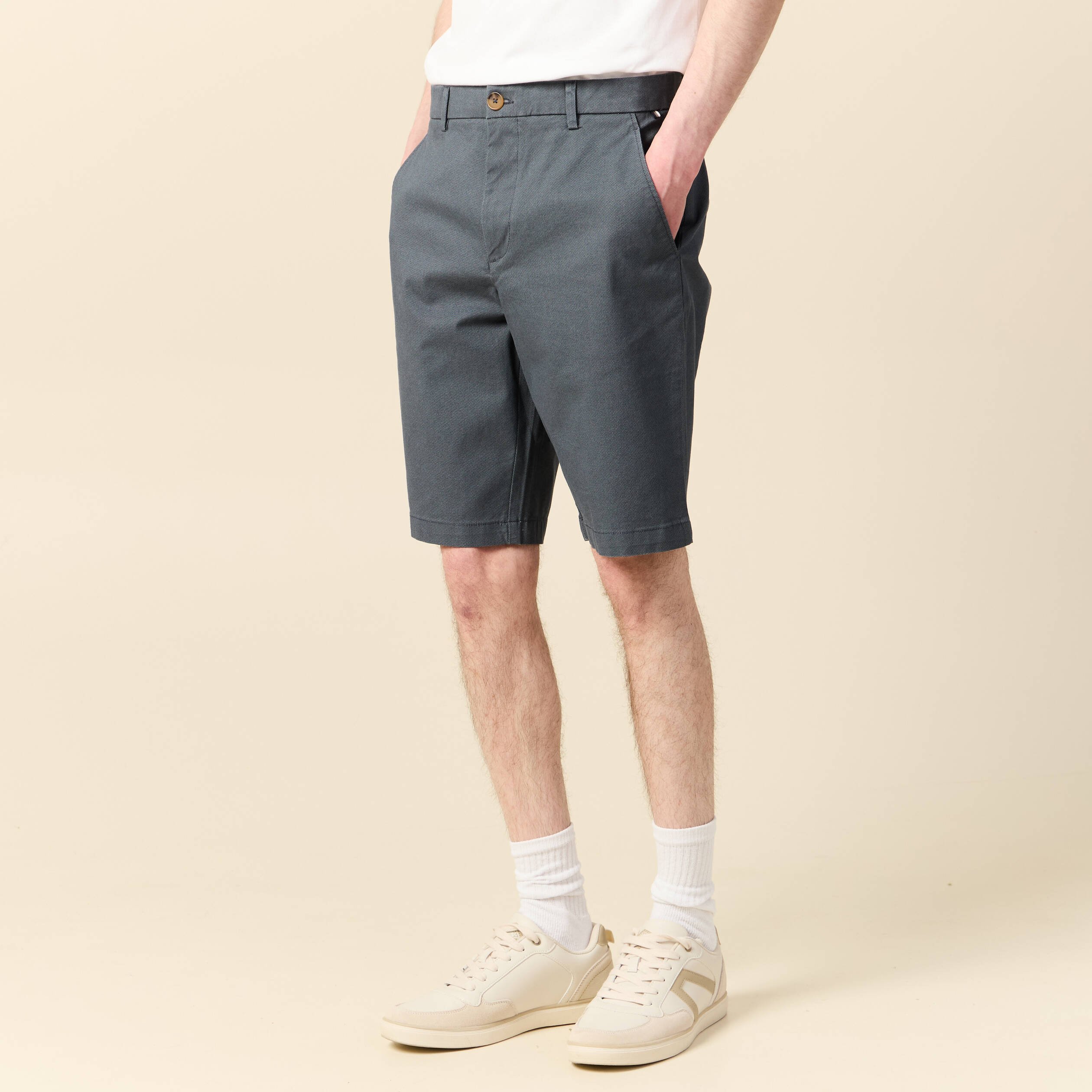 bermuda droit eco responsable vert fonce homme Bermuda droit éco-responsable vert foncé homme