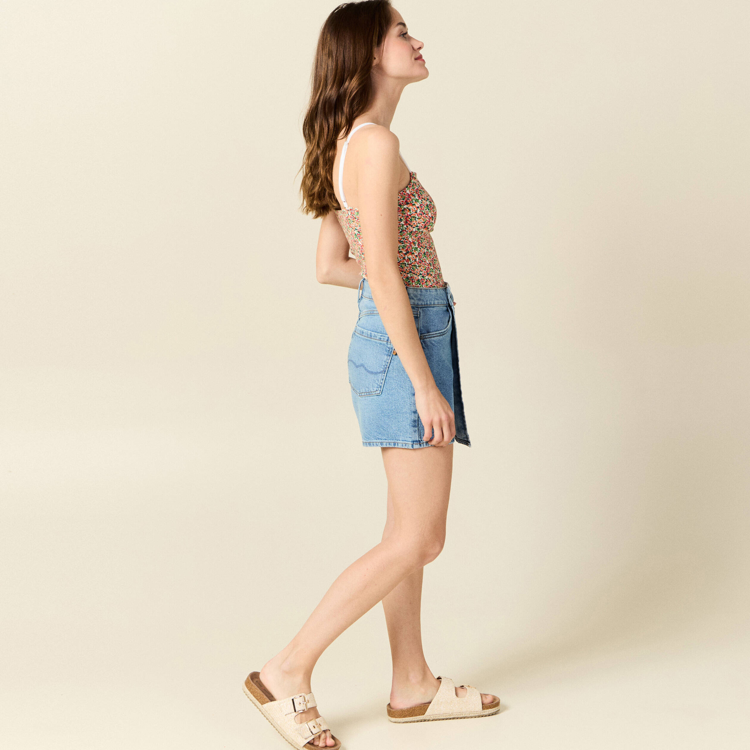 bustier cropped a bretelles blanc femme Bustier cropped à bretelles blanc femme