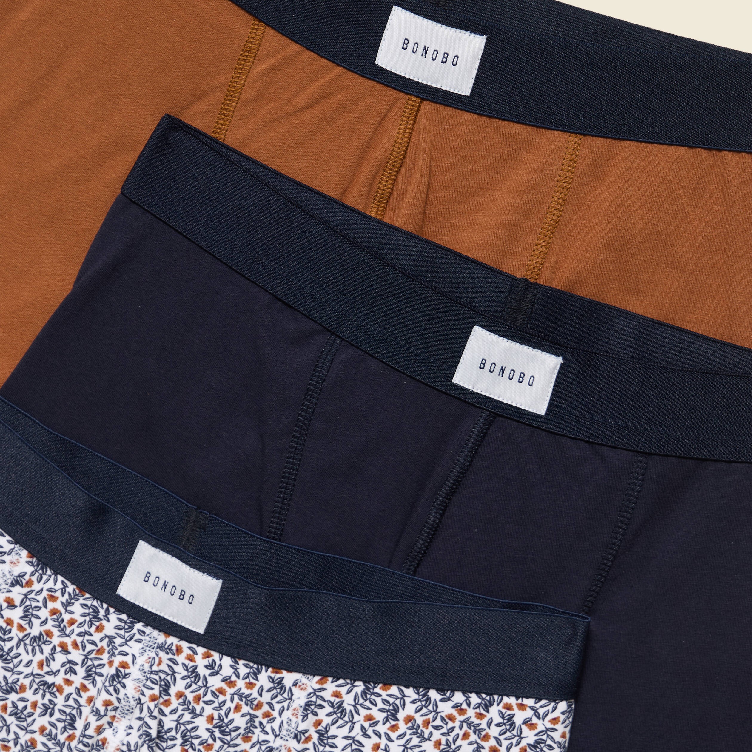 Pack de 3 boxers bleu marine homme