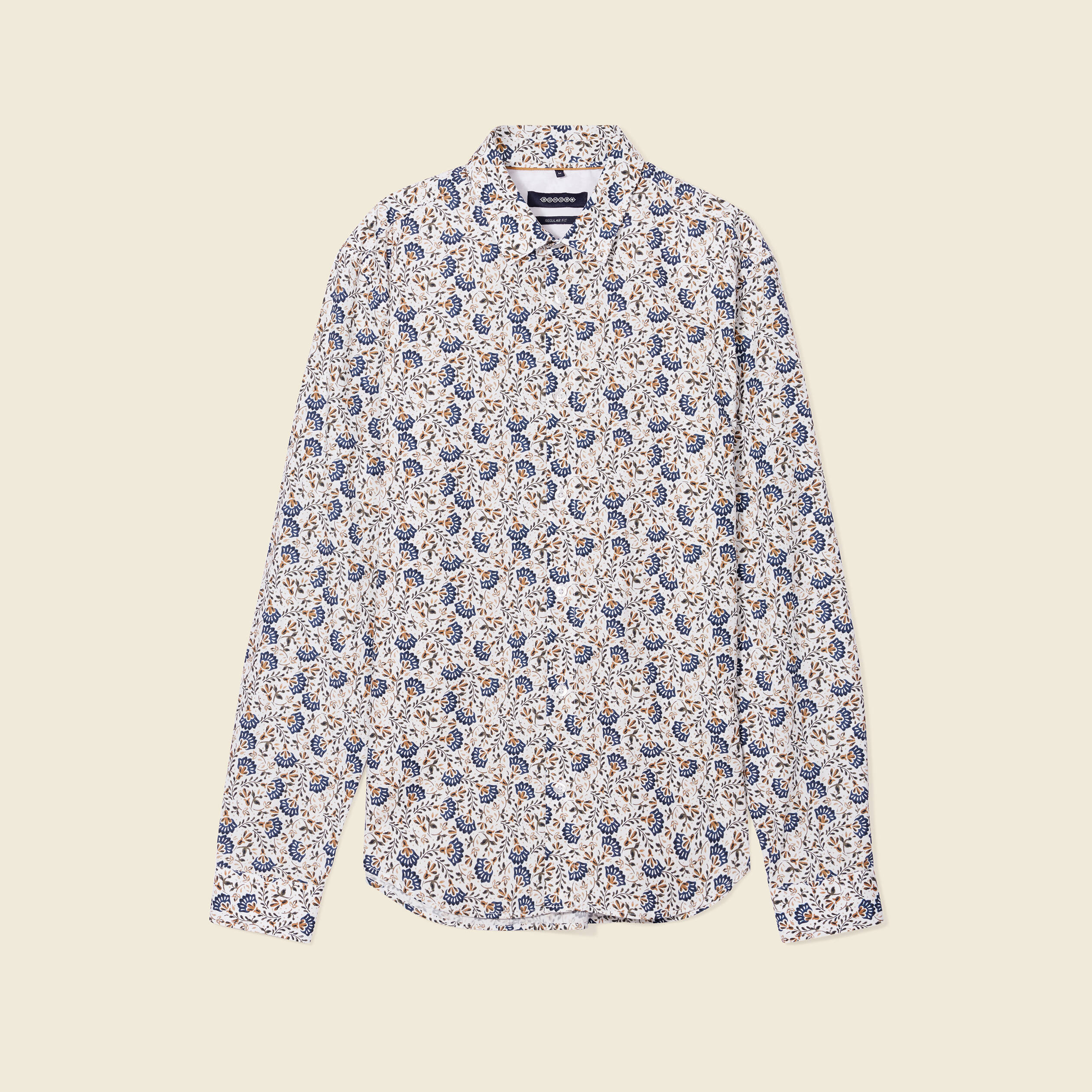 chemise a manches longues beige homme Chemise à manches longues beige homme