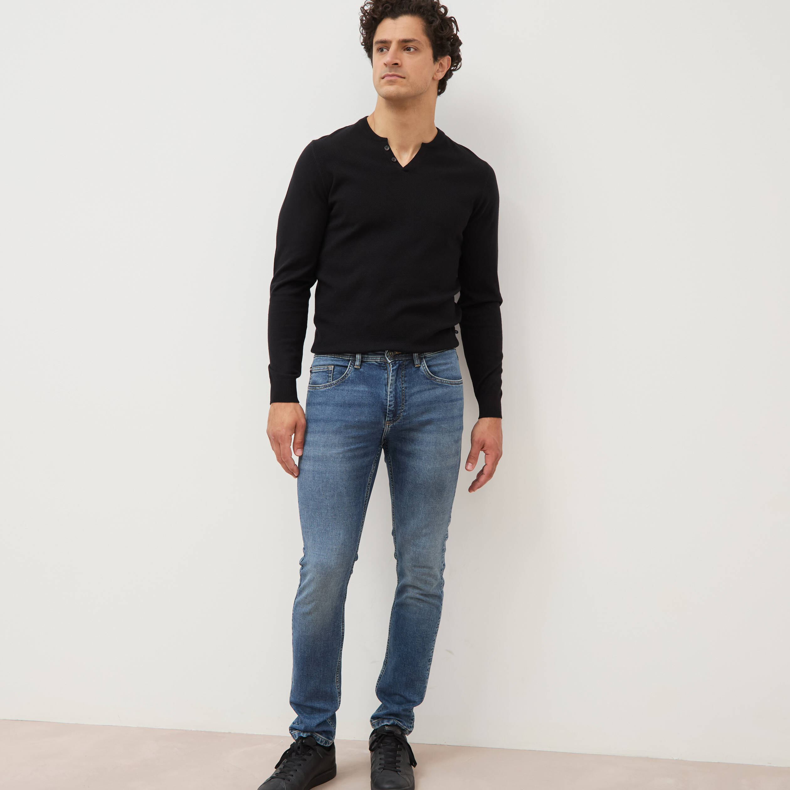 Jeans slim longueur 32 denim double stone homme