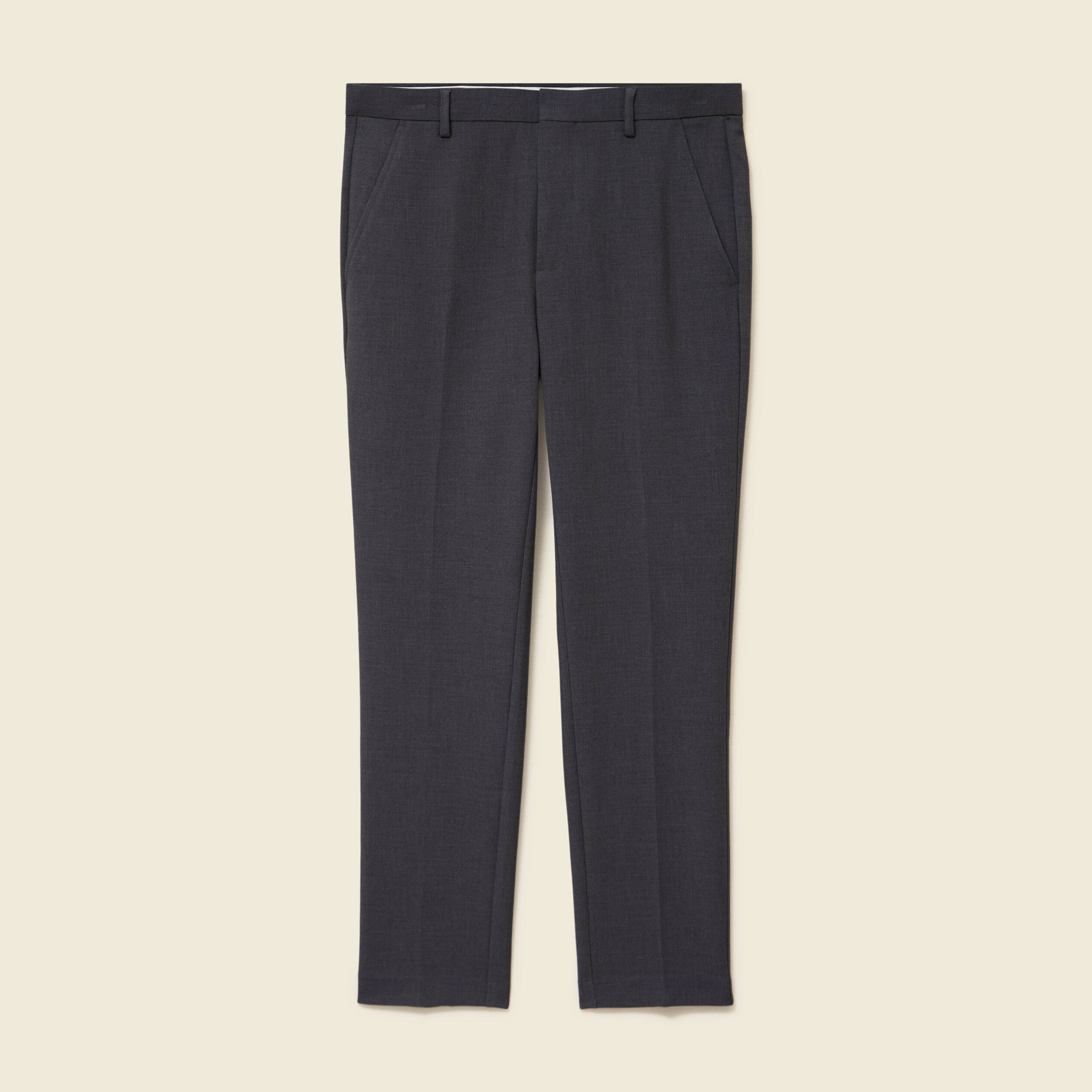 Pantalon slim cigarette gris fonc&eacute; homme