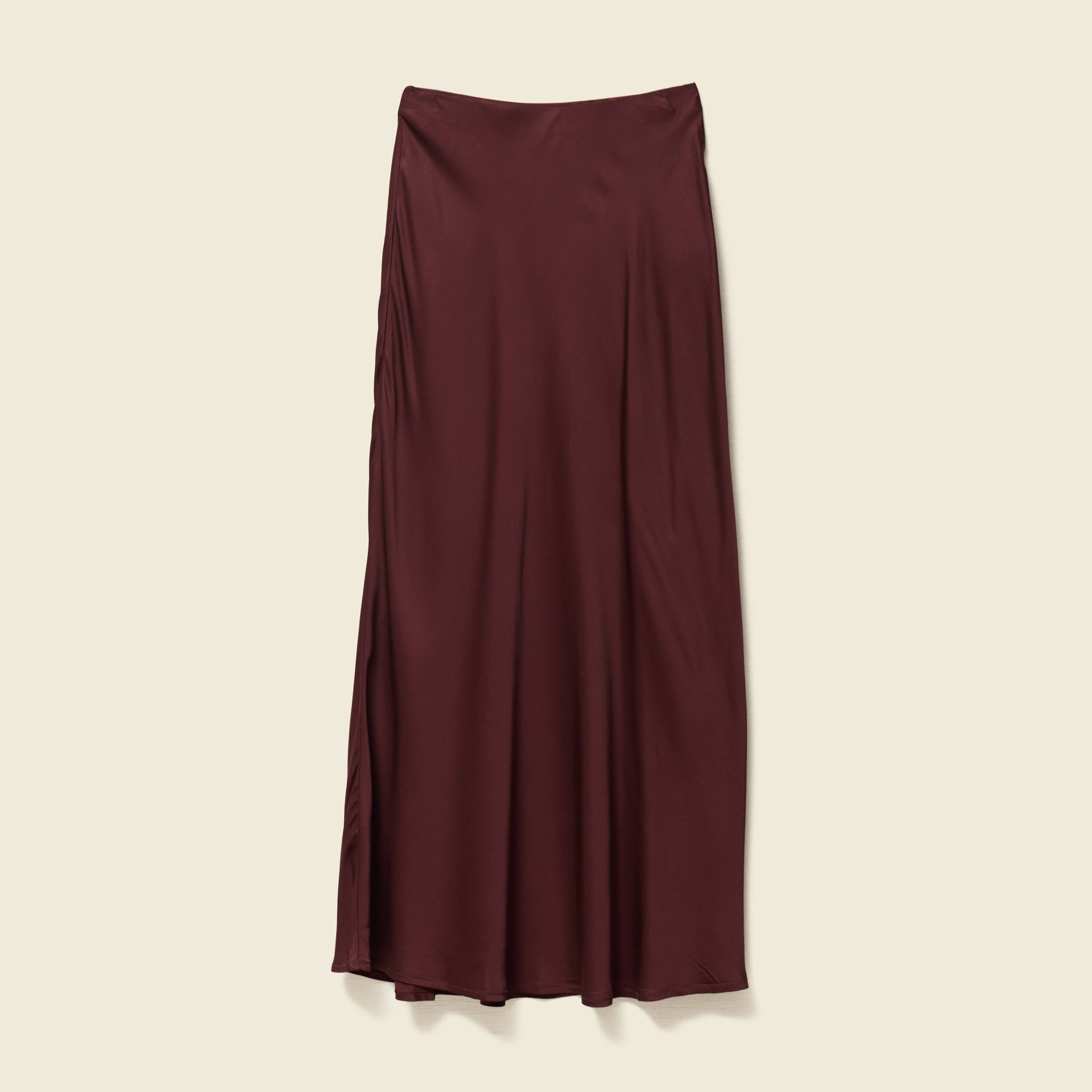 jupe longue droite satin bordeaux femme Jupe longue droite satin bordeaux femme