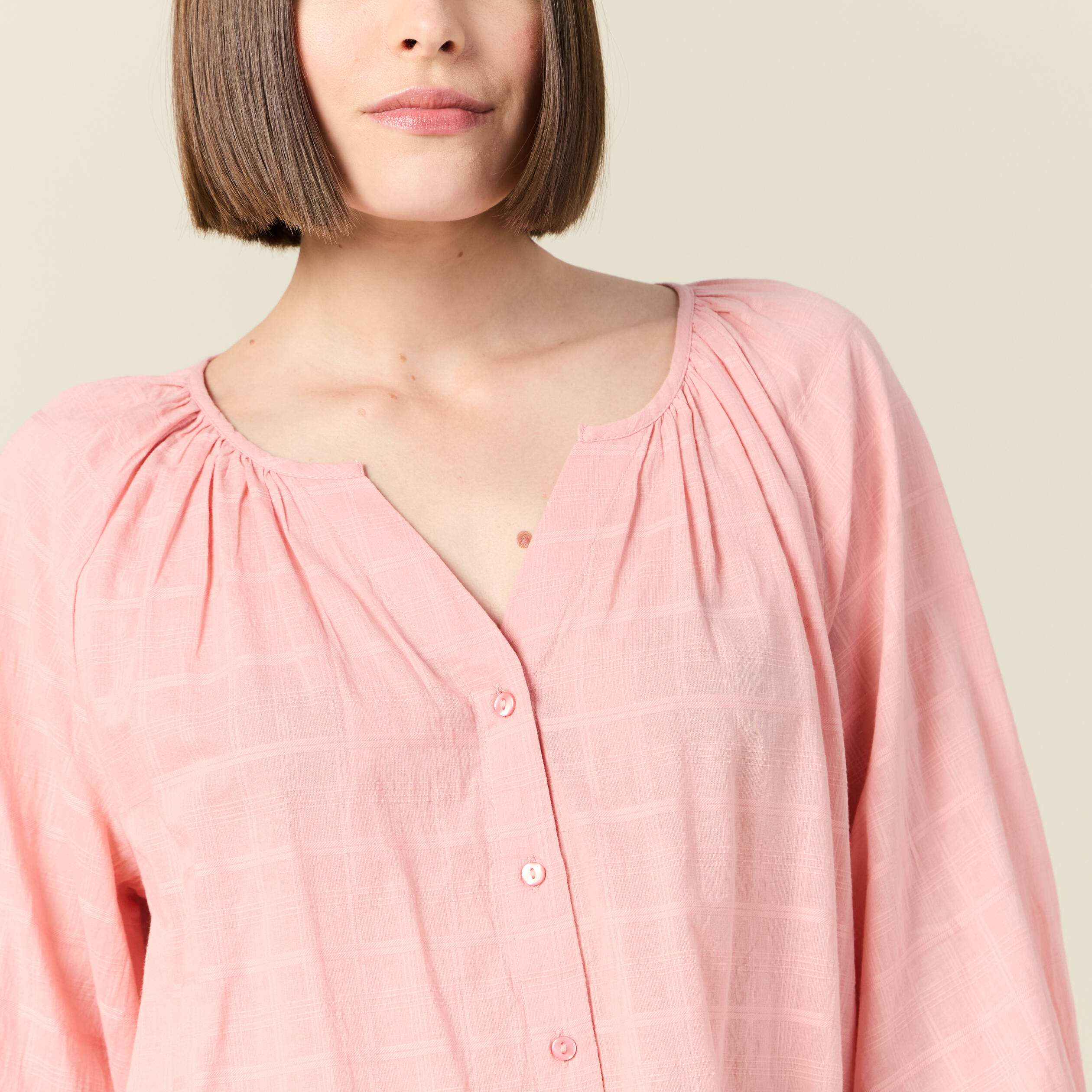 blouse manches longues rose femme Blouse manches longues rose femme