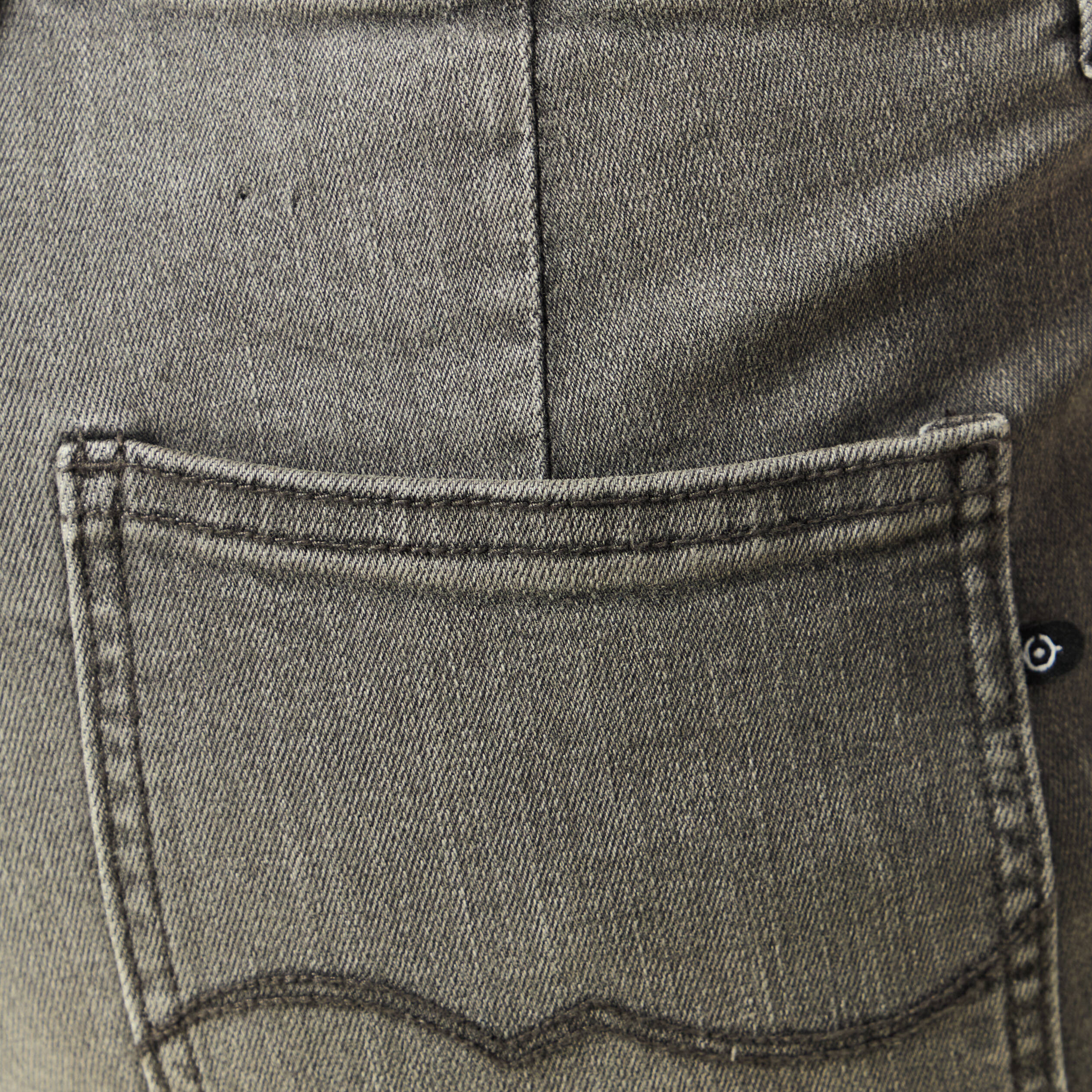 Jeans bootcut cropped taille haute denim gris femme Bonobo