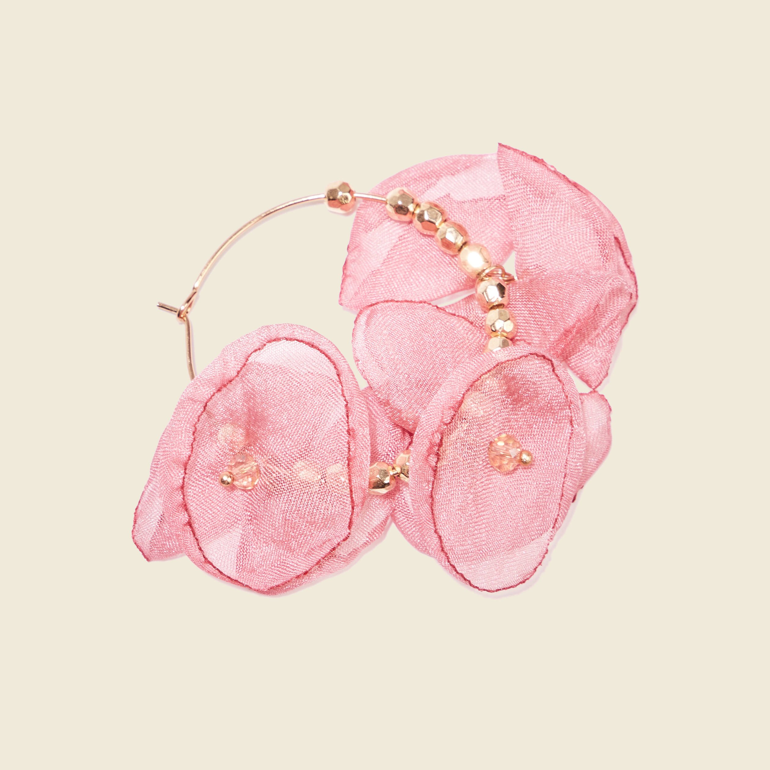 boucles doreilles creoles vieux rose femme Boucles d'oreilles créoles vieux rose femme