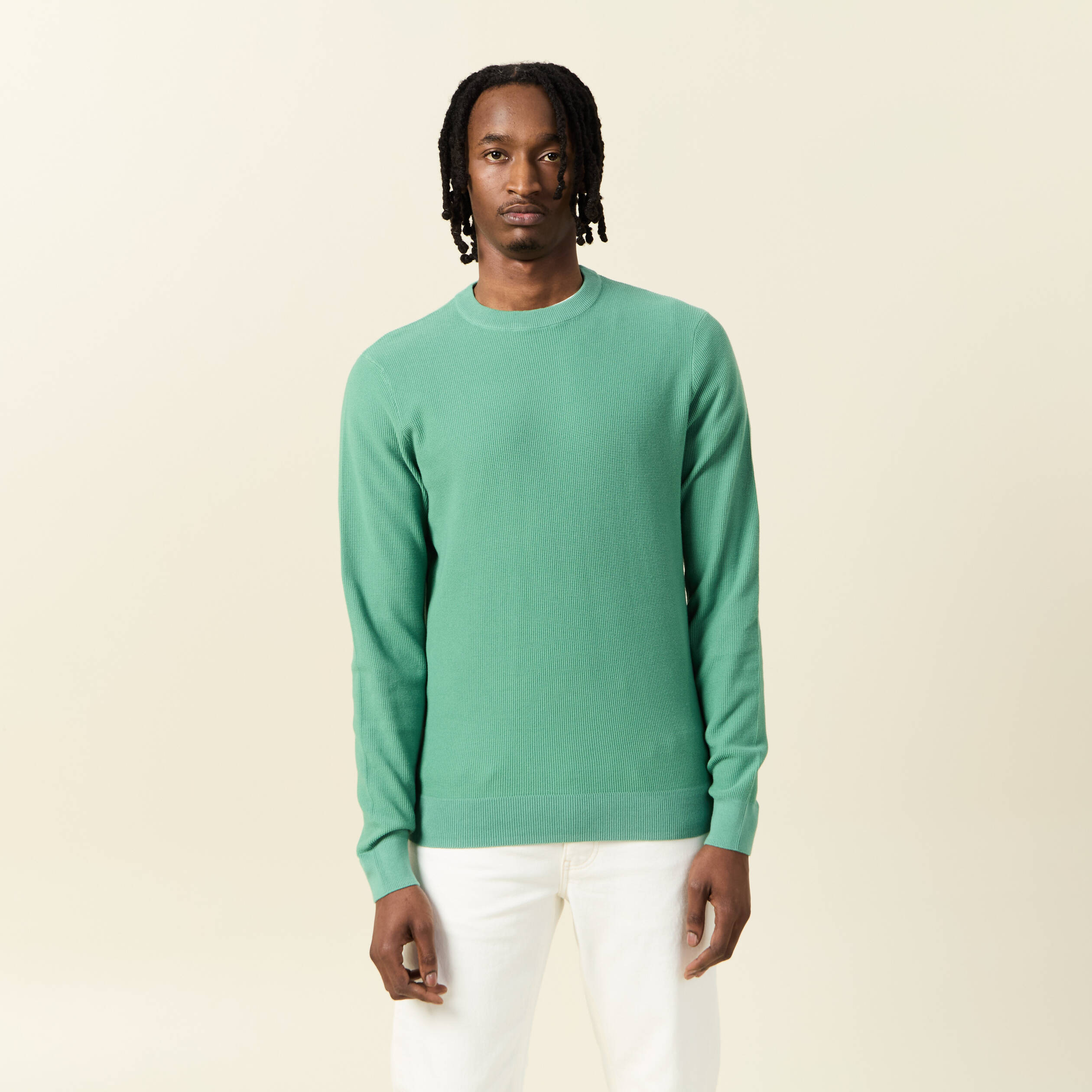 pull eco responsable vert homme Pull éco-responsable vert homme