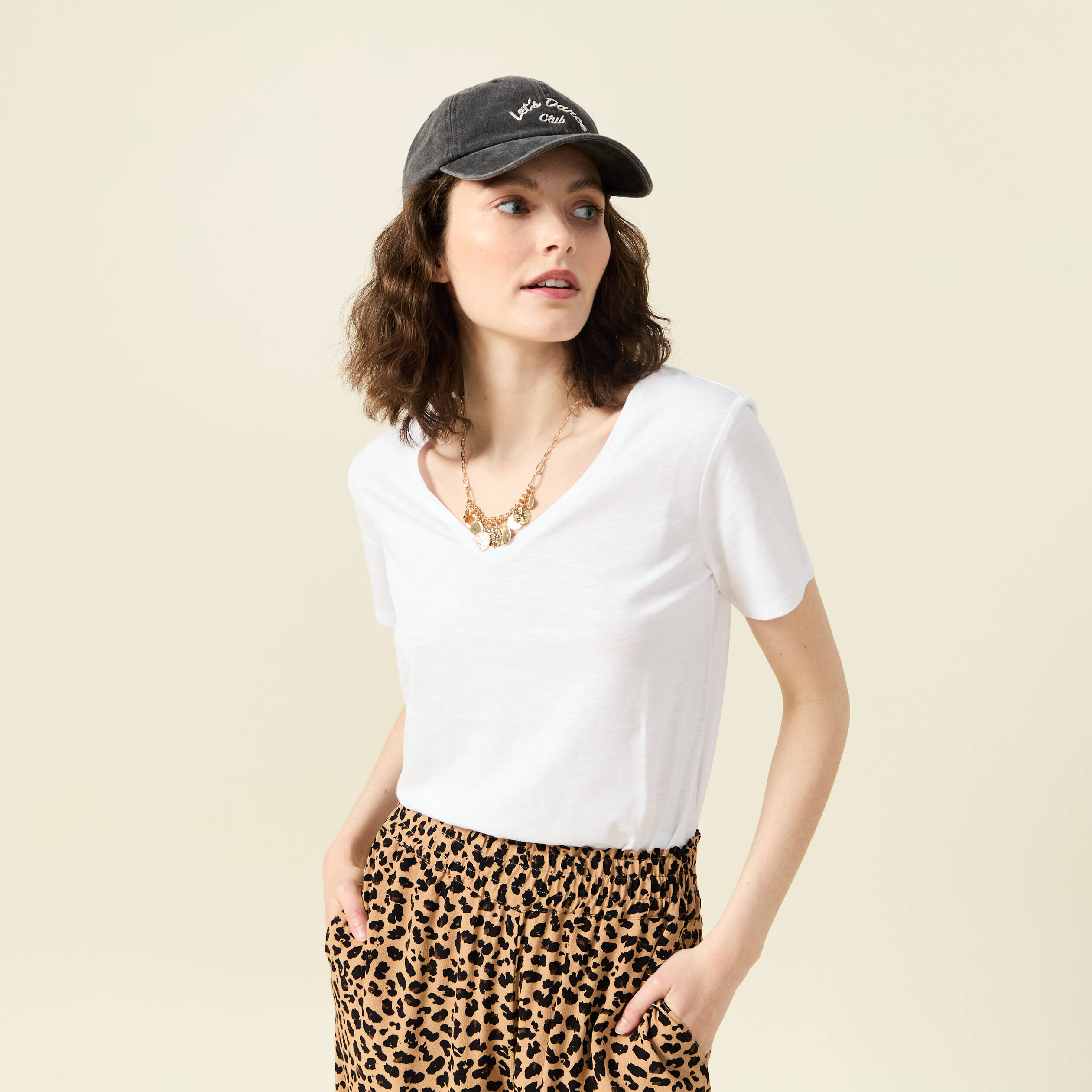 t shirt manches courtes blanc femme T-shirt manches courtes blanc femme