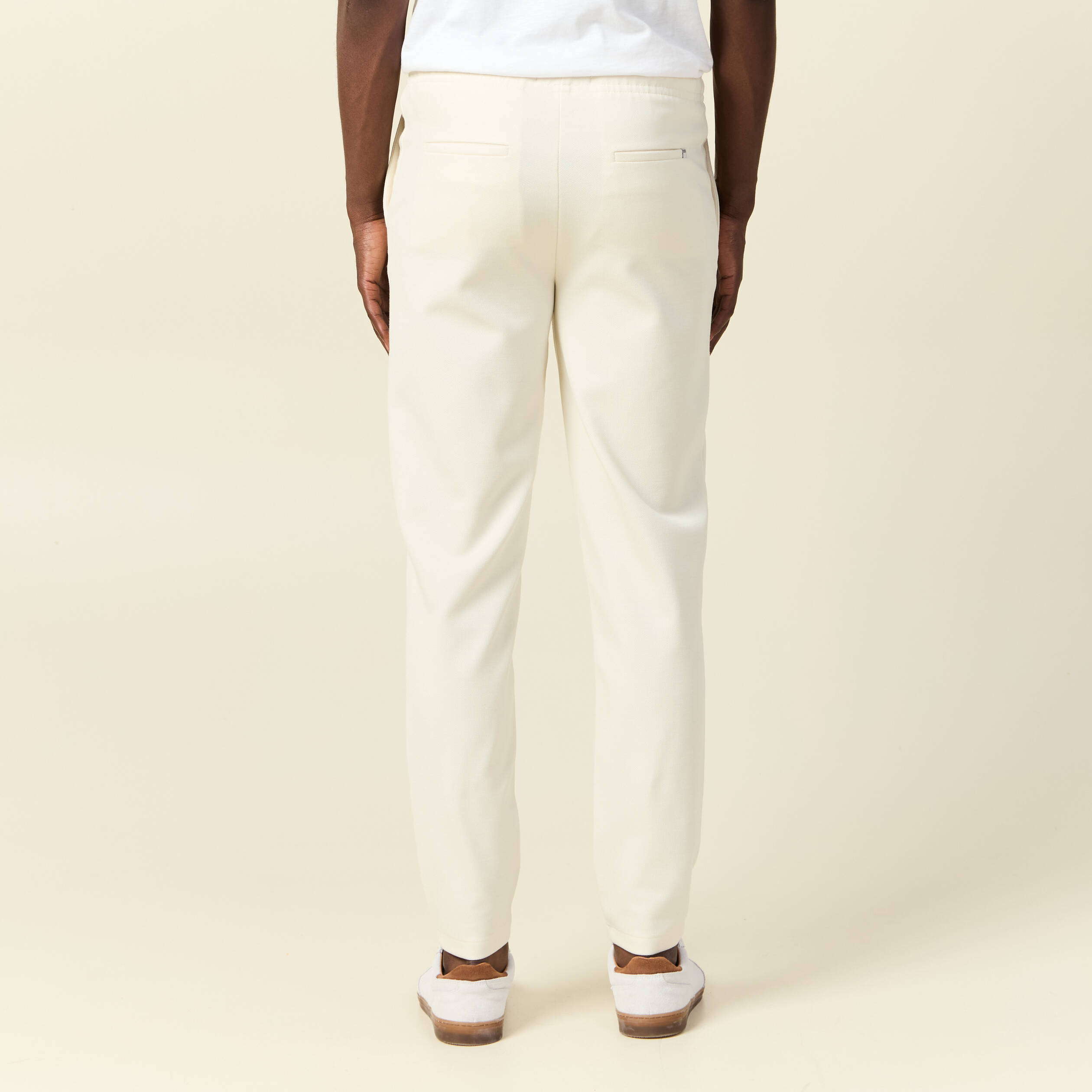 pantalon chino jogger ecru homme Pantalon chino jogger ecru homme