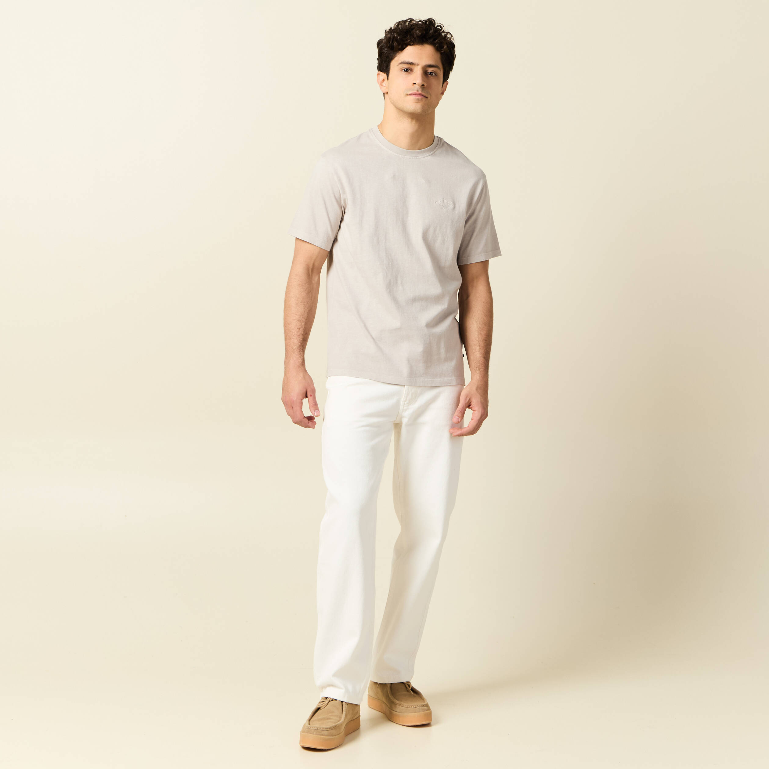 jeans relax 5 poches denim blanc homme Jeans relax 5 poches denim blanc homme