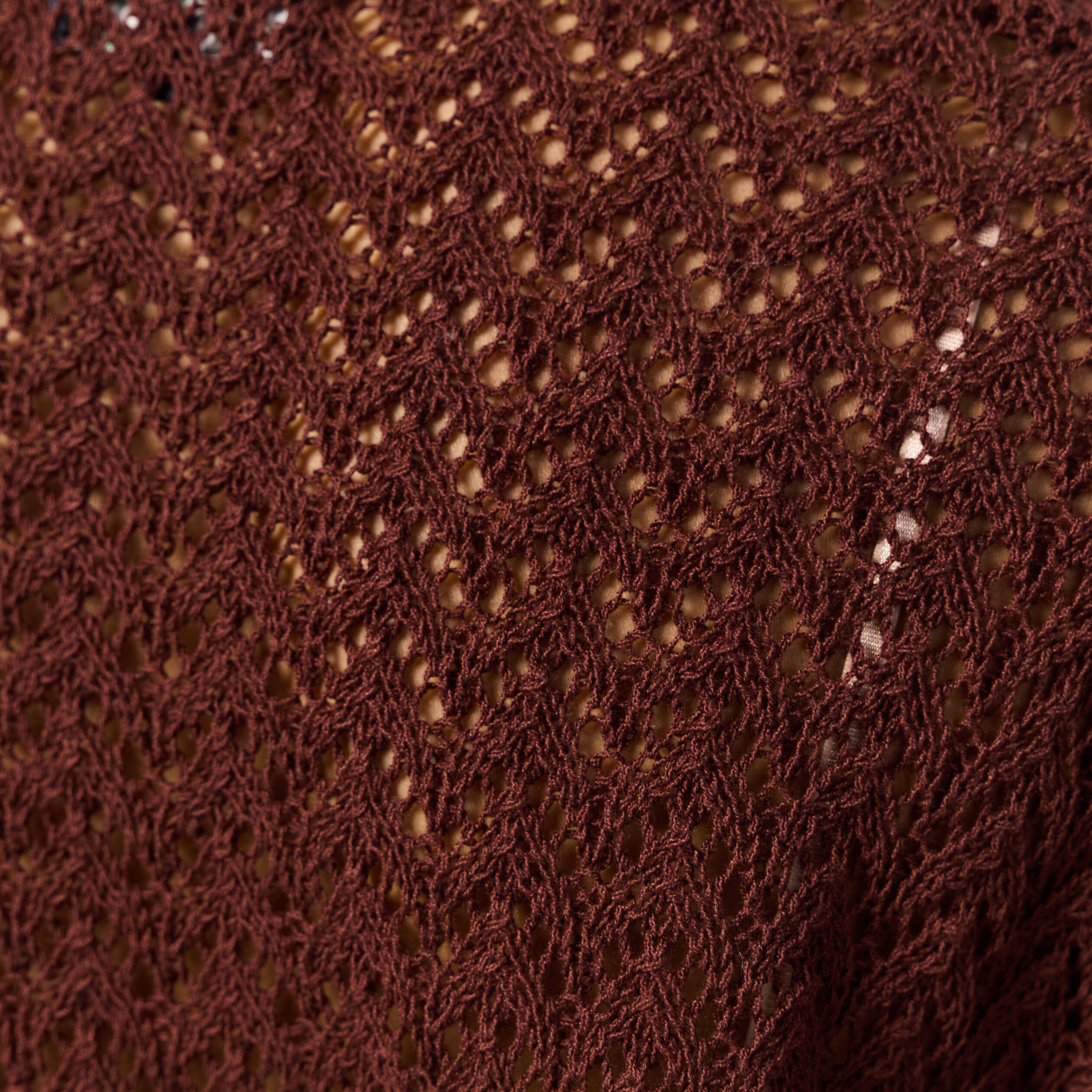 pull manches 34 ajoure bordeaux femme Pull manches 3/4 ajouré bordeaux femme