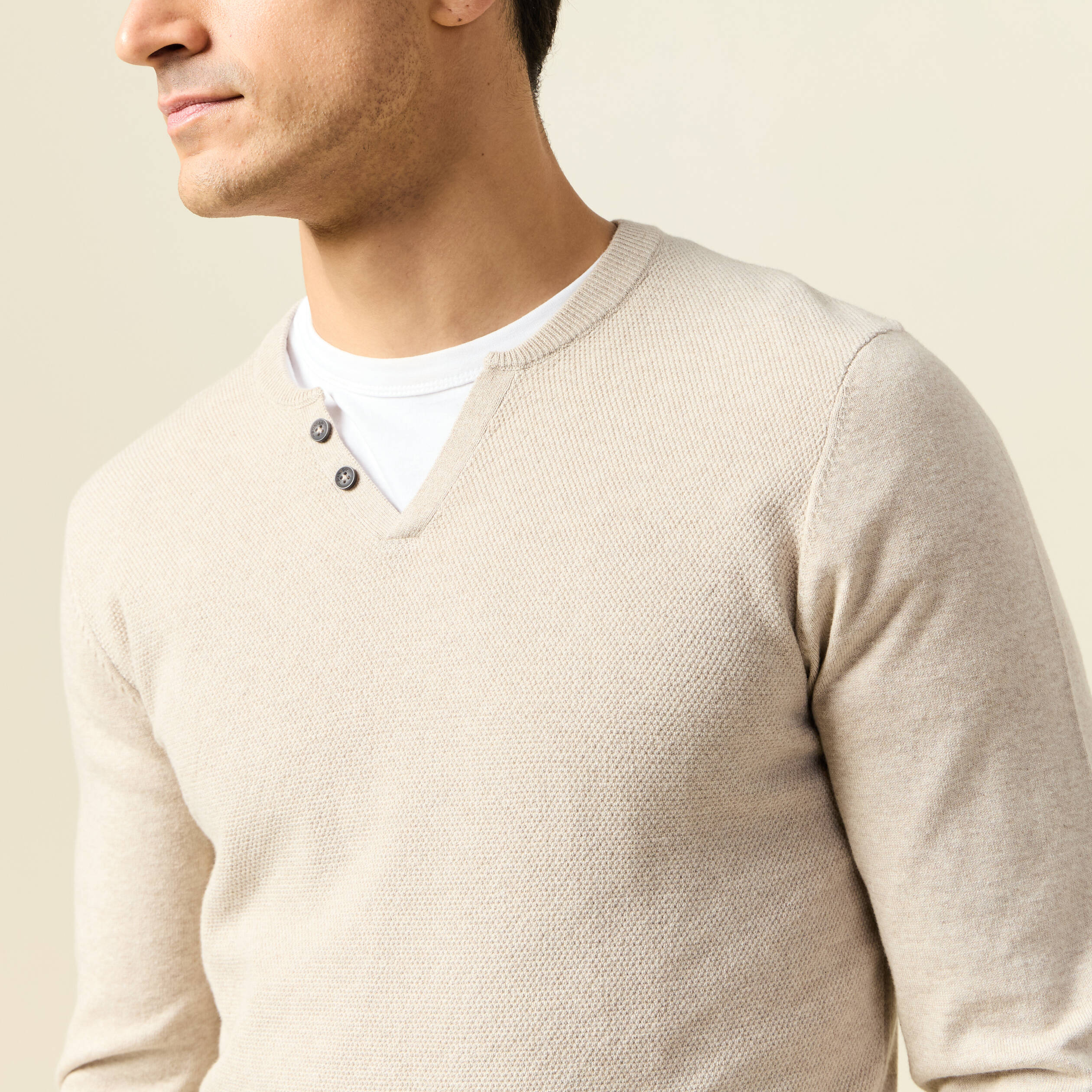 pull manches longues sable homme Pull manches longues sable homme