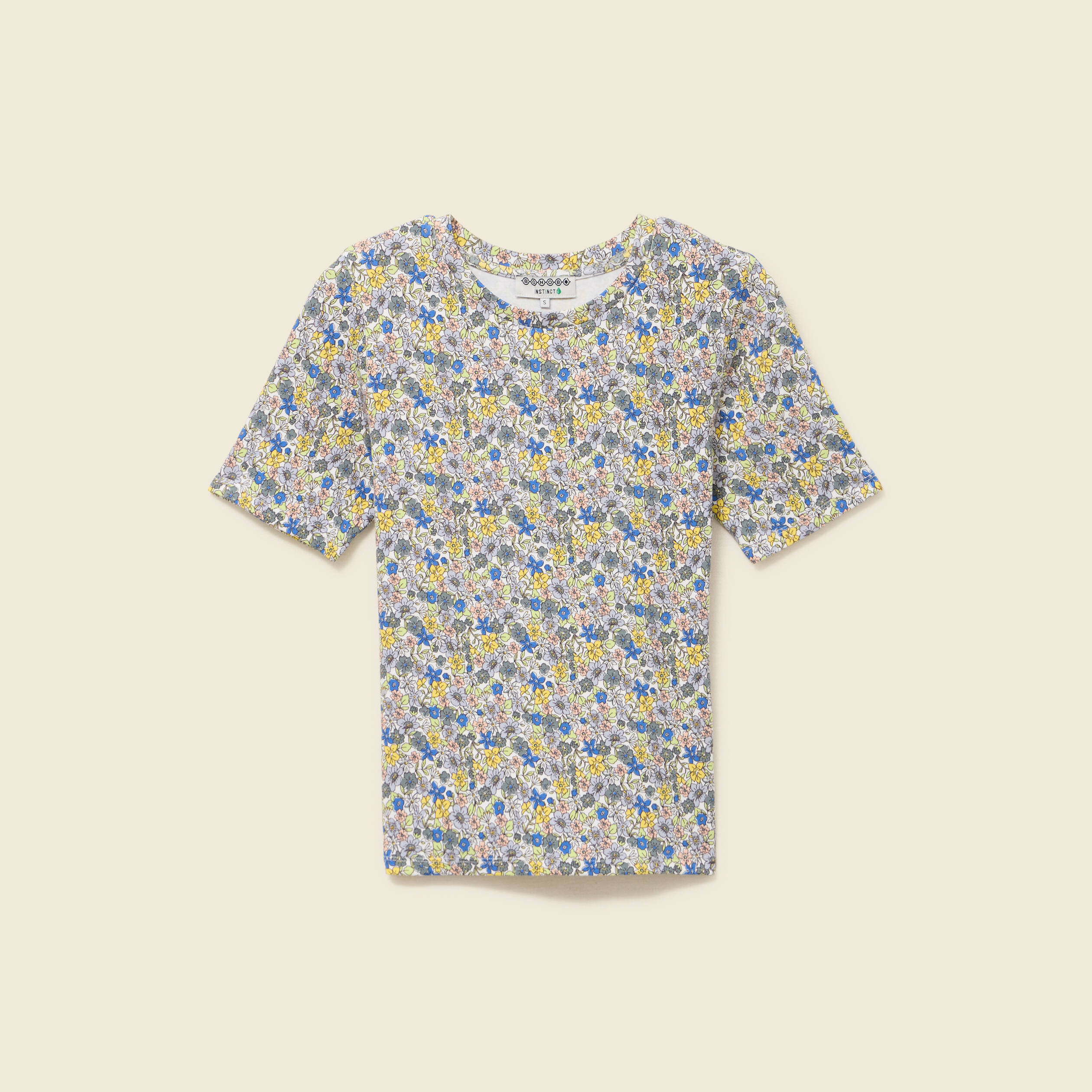 T-shirt manches courtes bleu femme