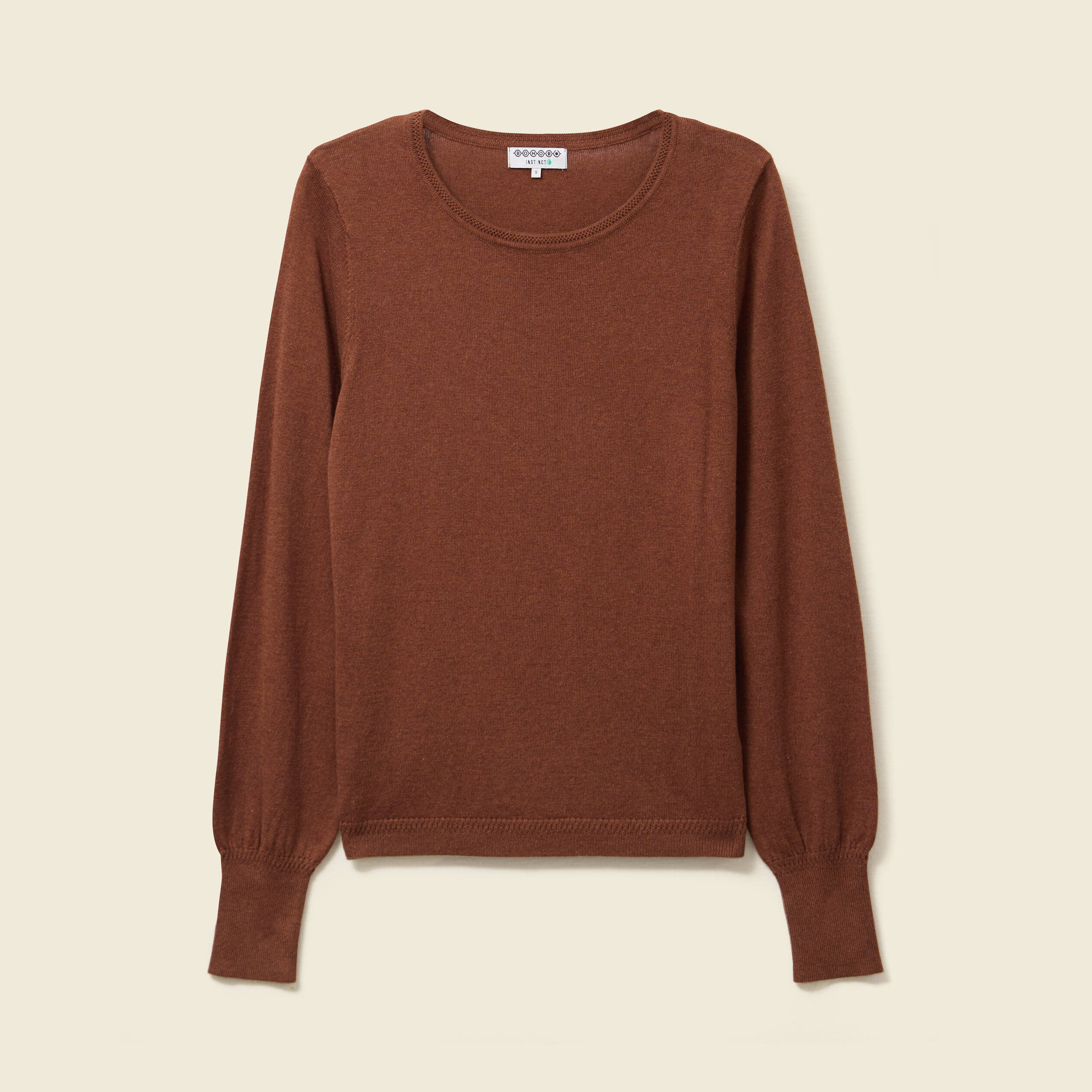 pull manches longues marron fonce femme Pull manches longues marron foncé femme