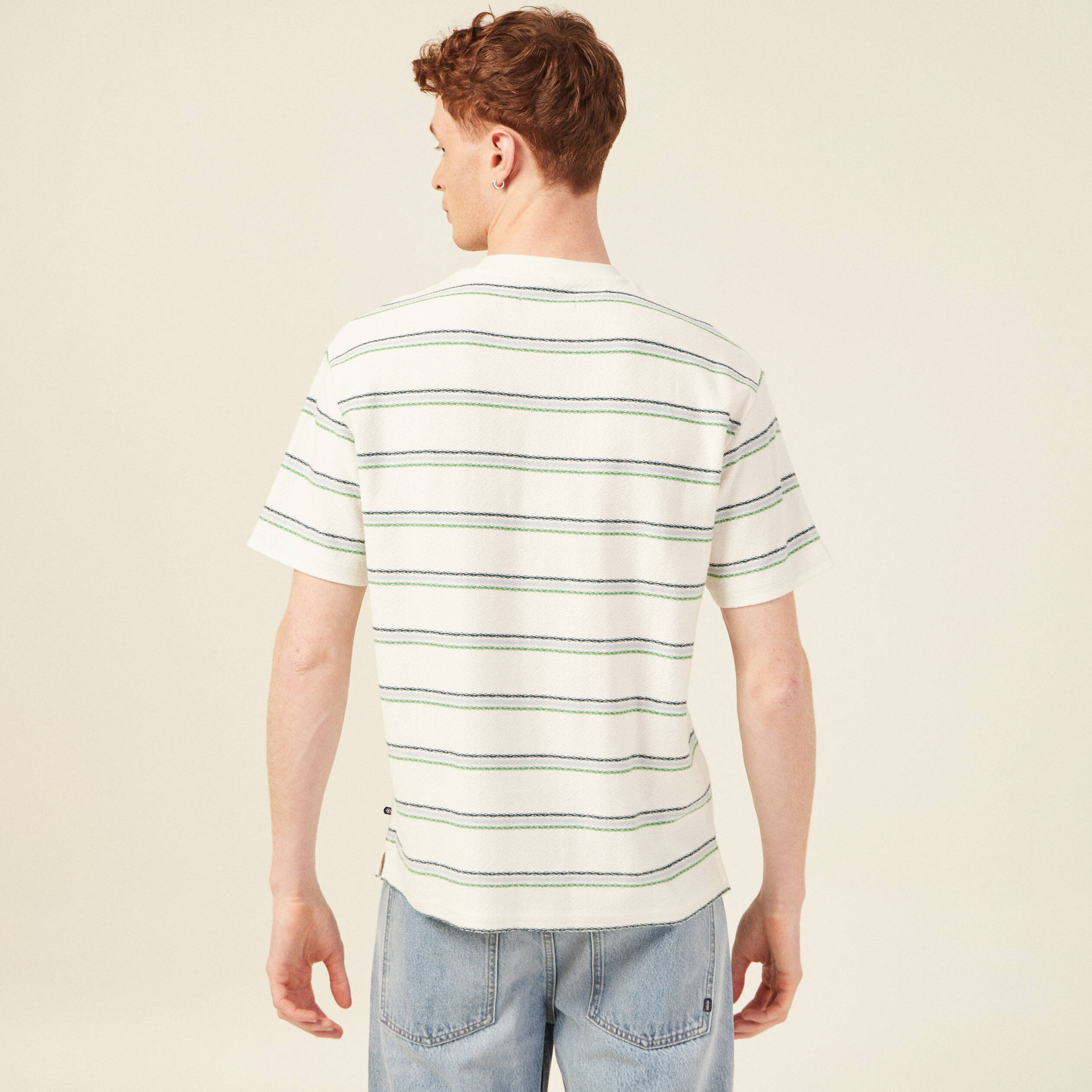 T-shirt manches courtes ecru homme