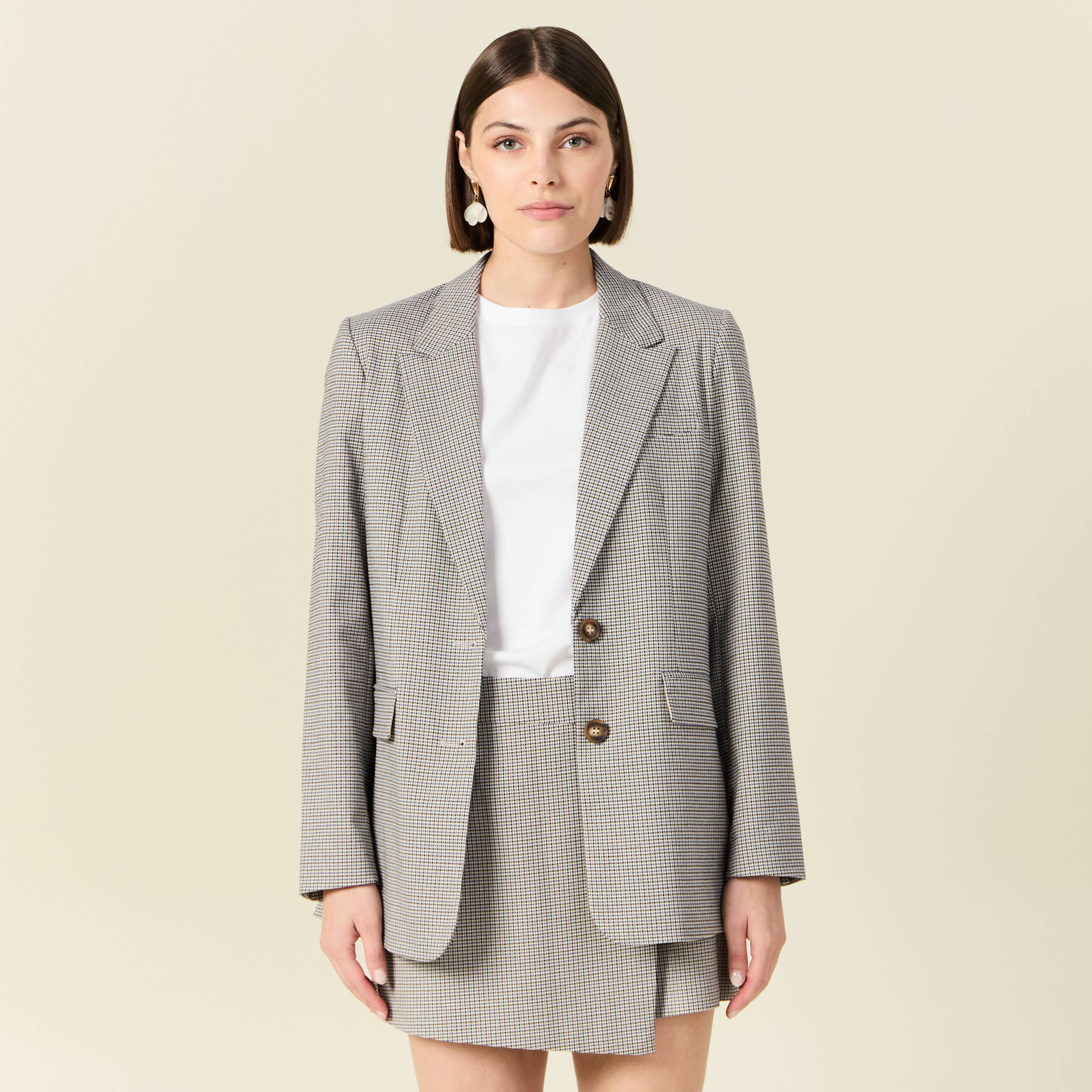 veste blazer eco responsable bleu marine femme Veste blazer éco-responsable bleu marine femme