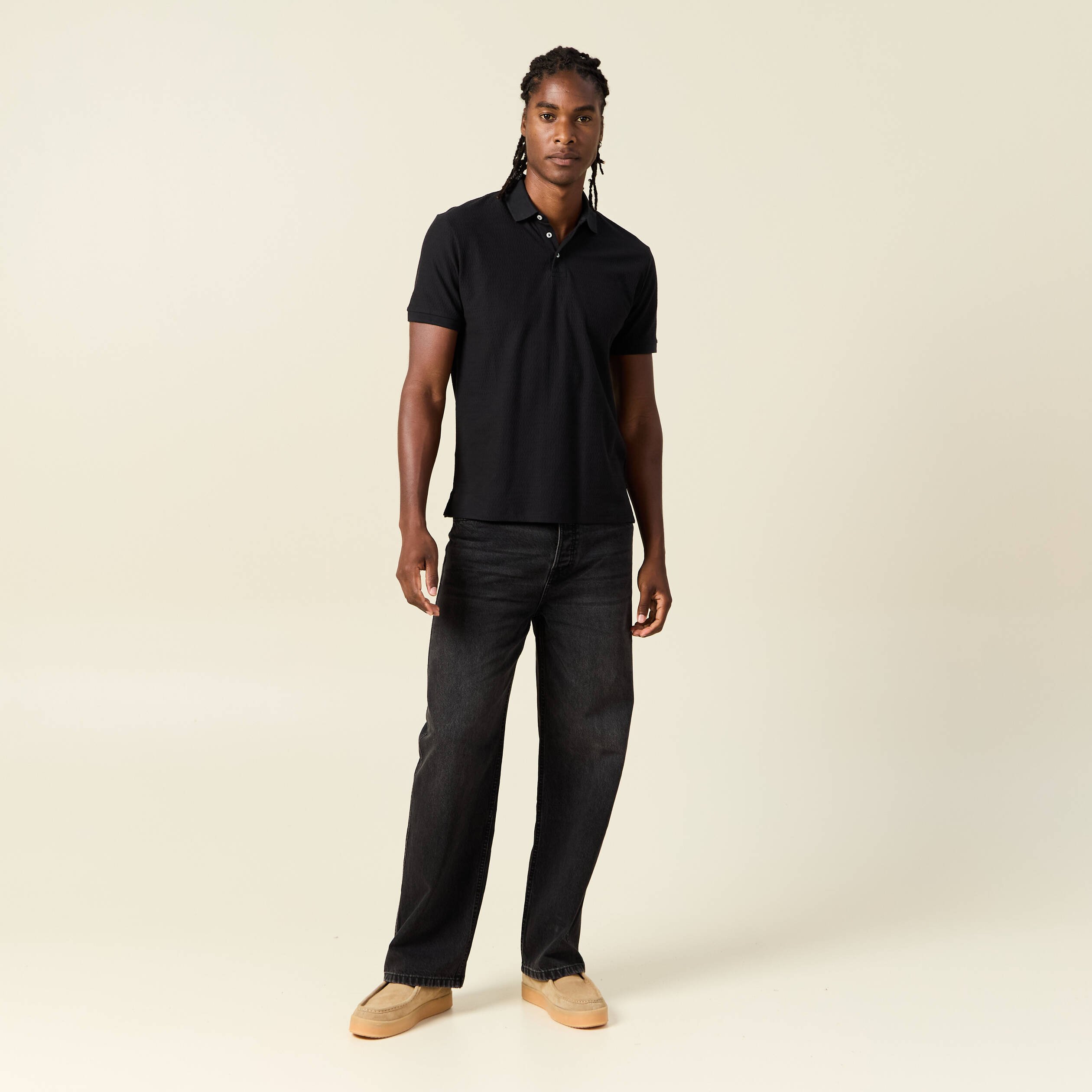 polo manches courtes noir homme Polo manches courtes noir homme