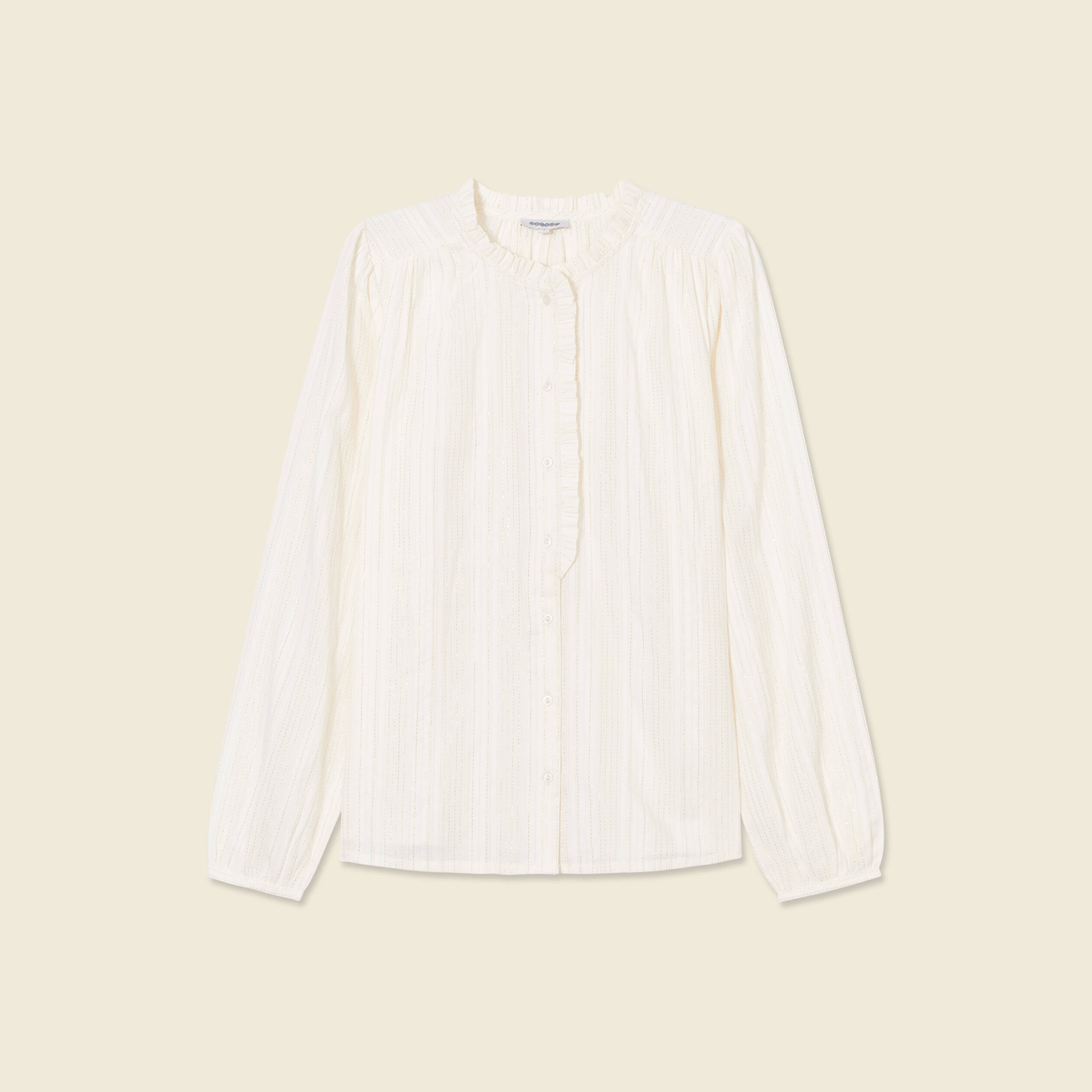 chemise manches longues creme femme Chemise manches longues creme femme