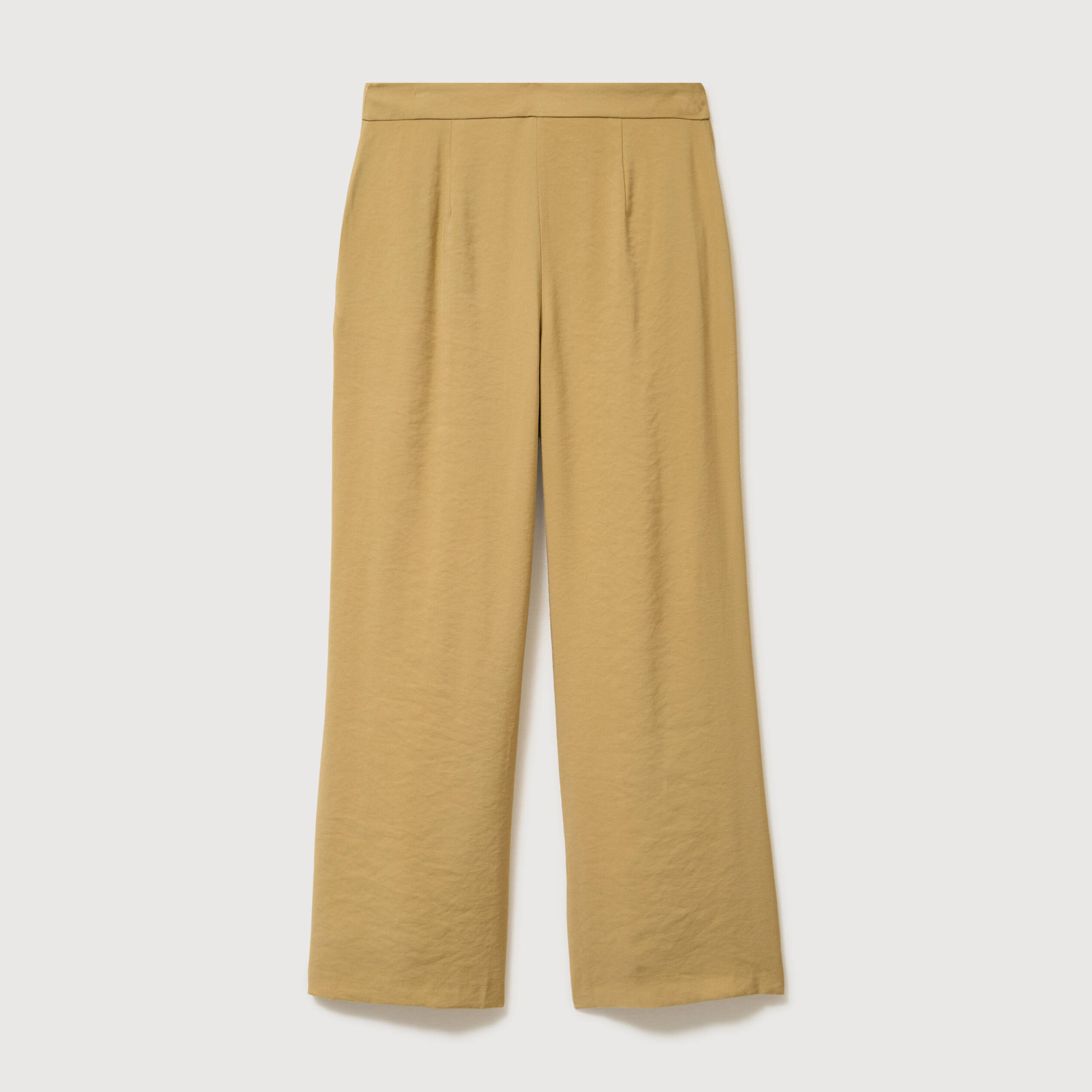 Pantalon loose taille standard camel femme