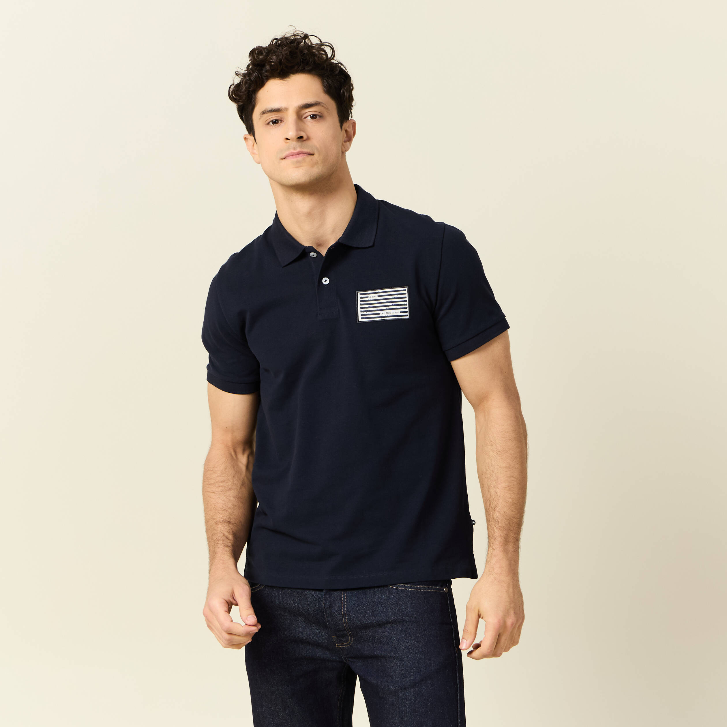 polo manches courtes bleu marine homme Polo manches courtes bleu marine homme