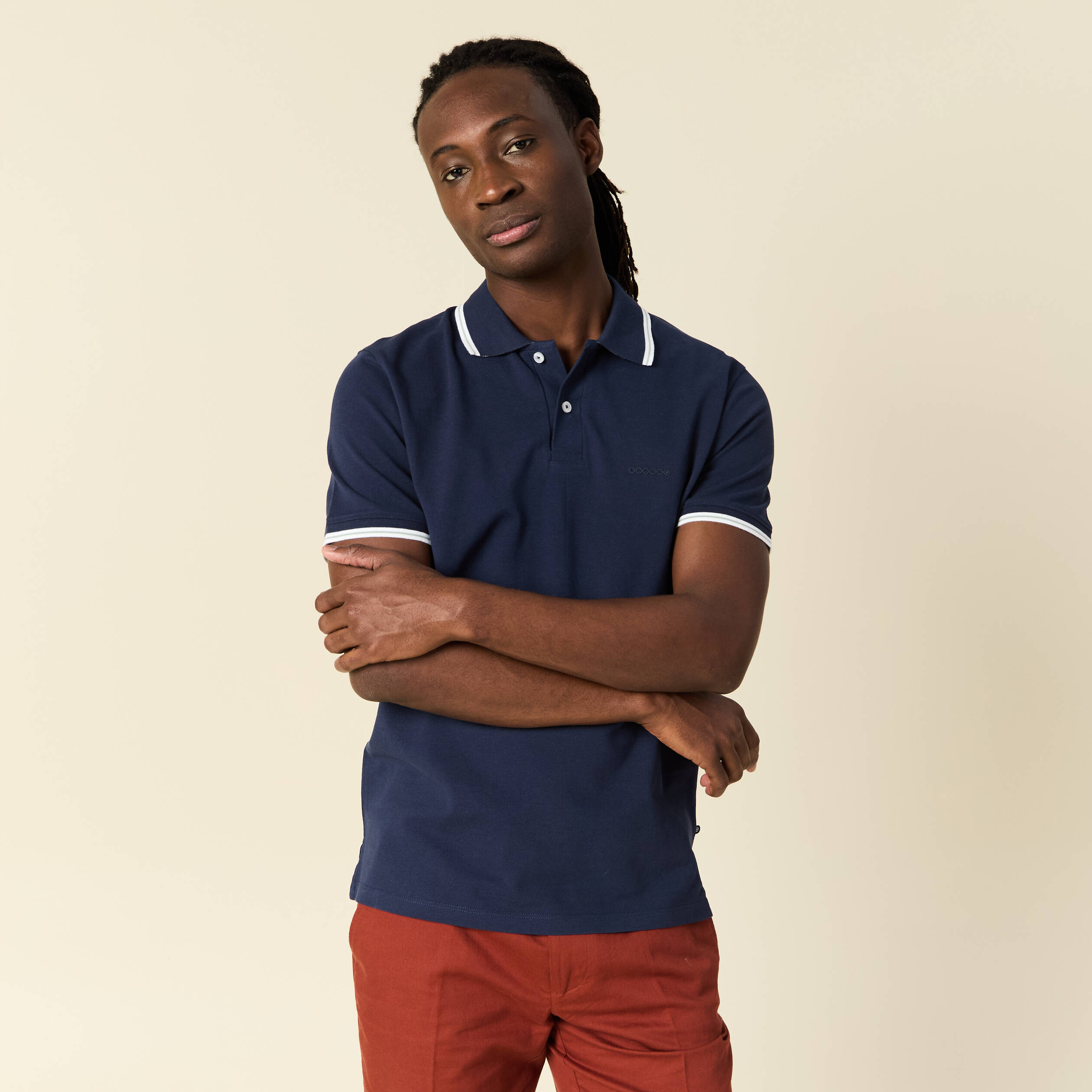 polo eco responsable bleu marine homme Polo éco-responsable bleu marine homme