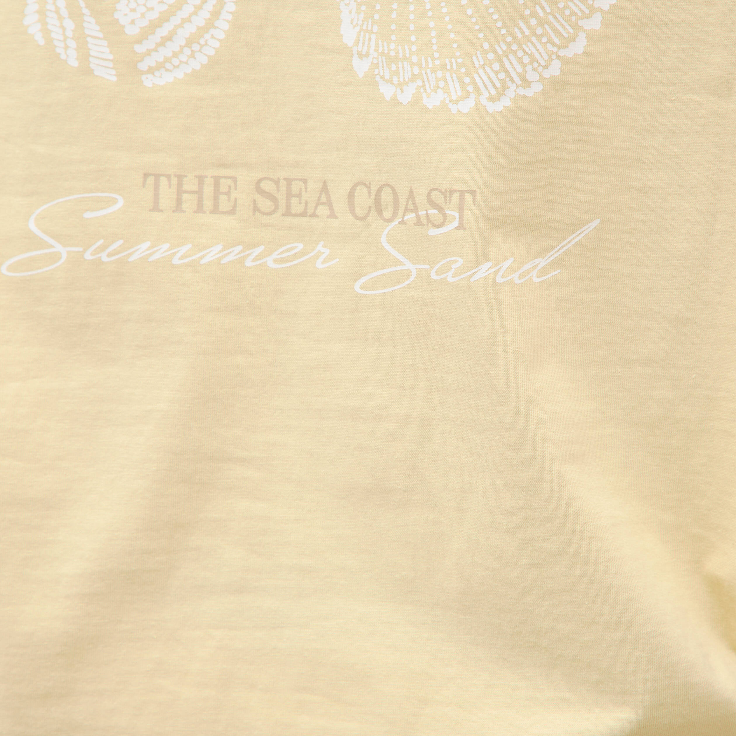 T-shirt en coton manches courtes jaune clair homme