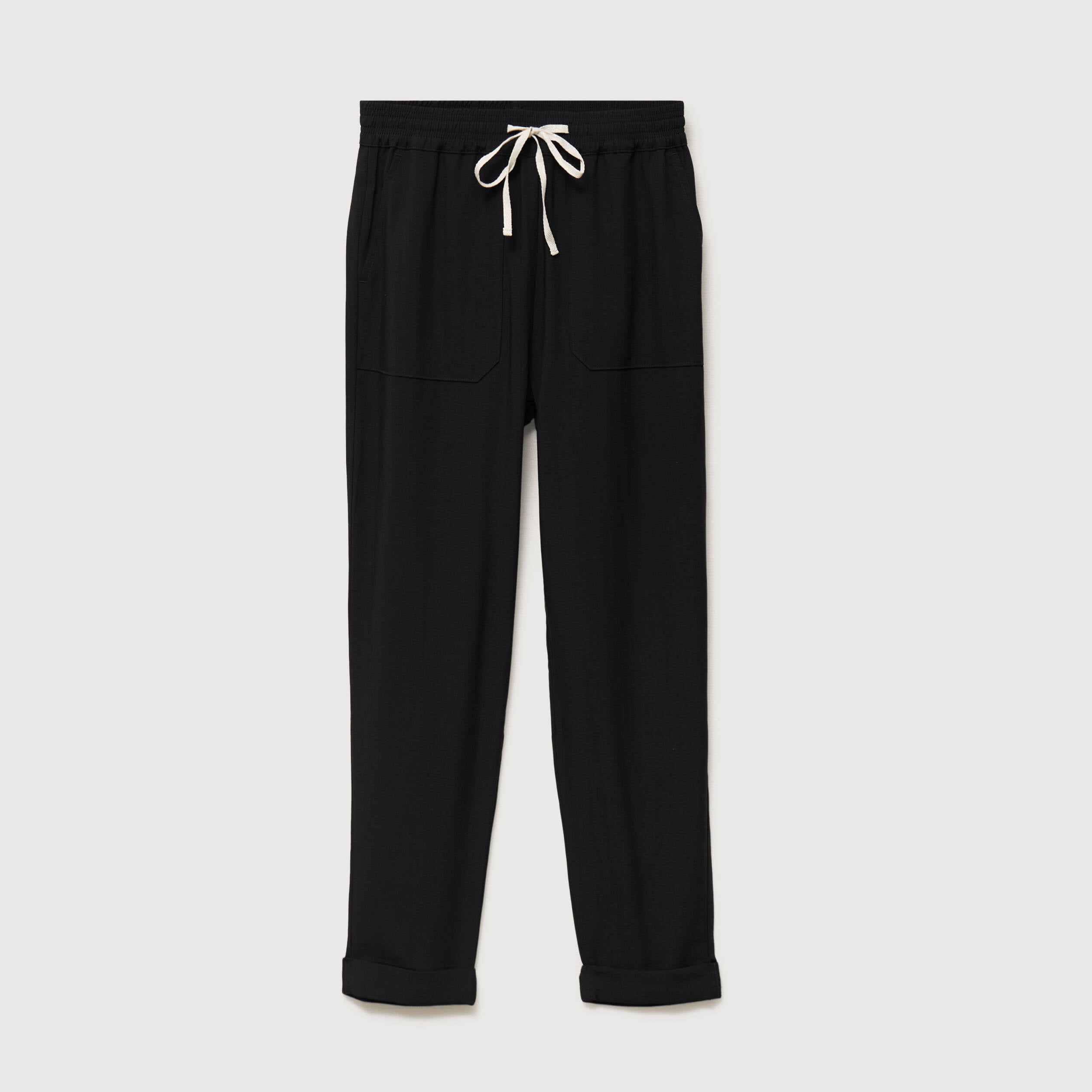Pantalon taille standard noir femme