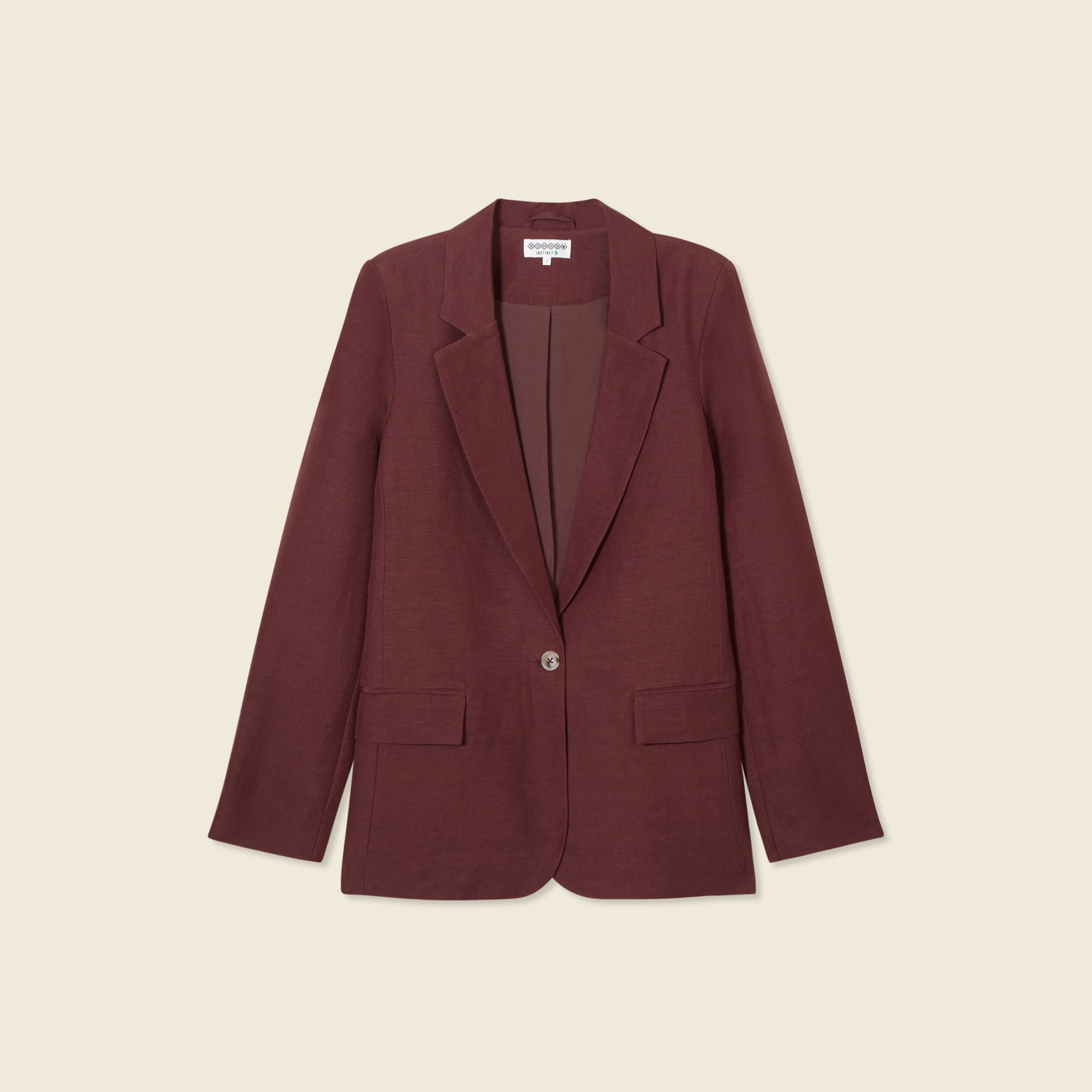 veste blazer manches longues bordeaux femme Veste blazer manches longues bordeaux femme