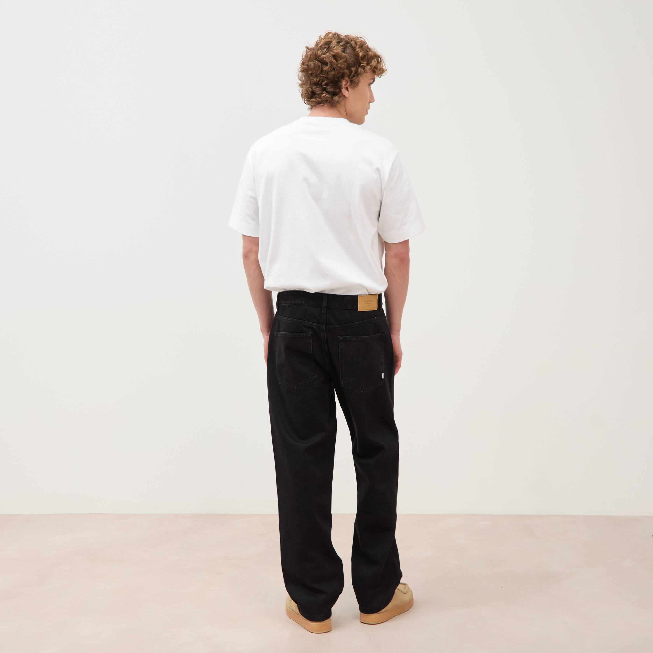 Jeans large relaxed denim noir homme