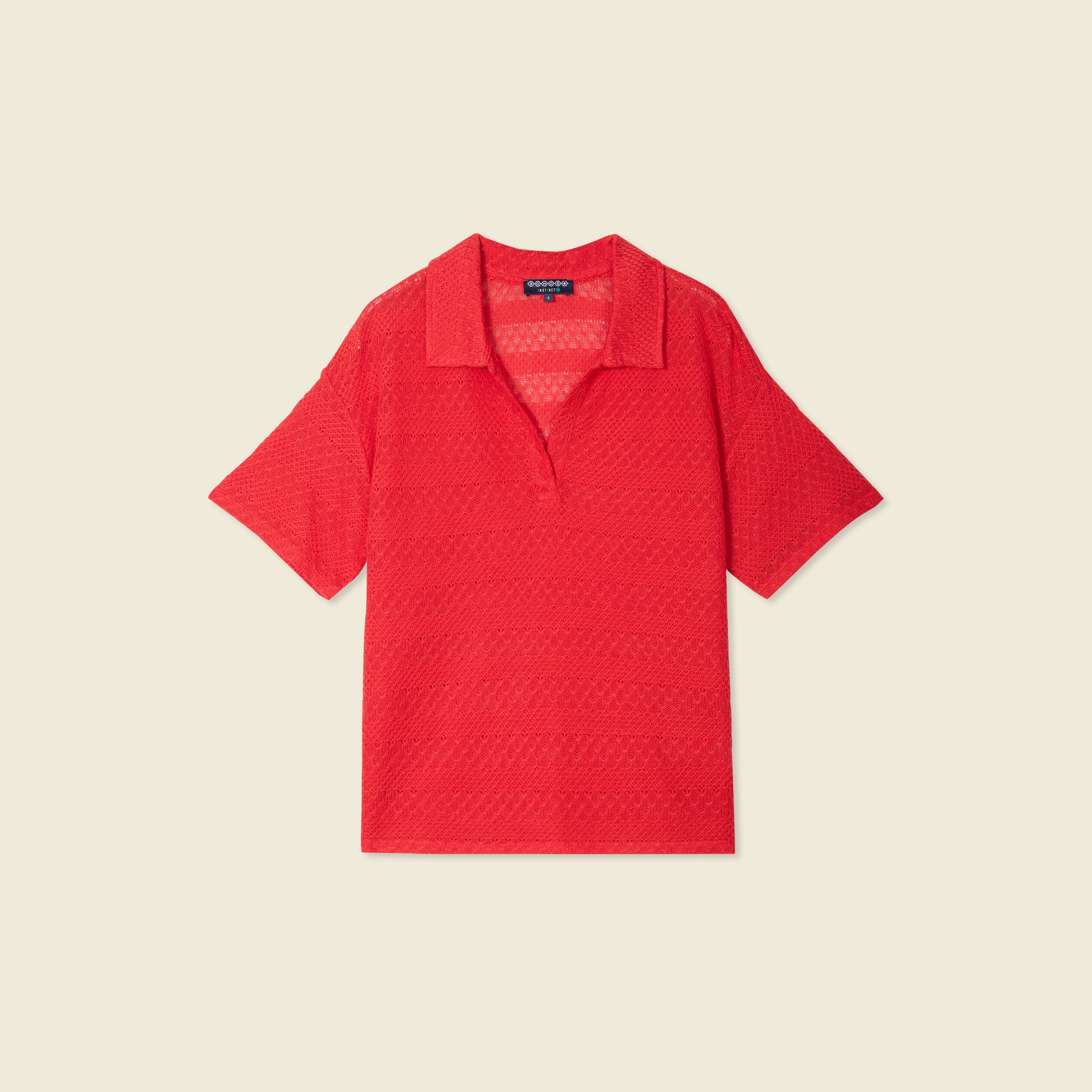 t shirt manches courtes rouge femme T-shirt manches courtes rouge femme