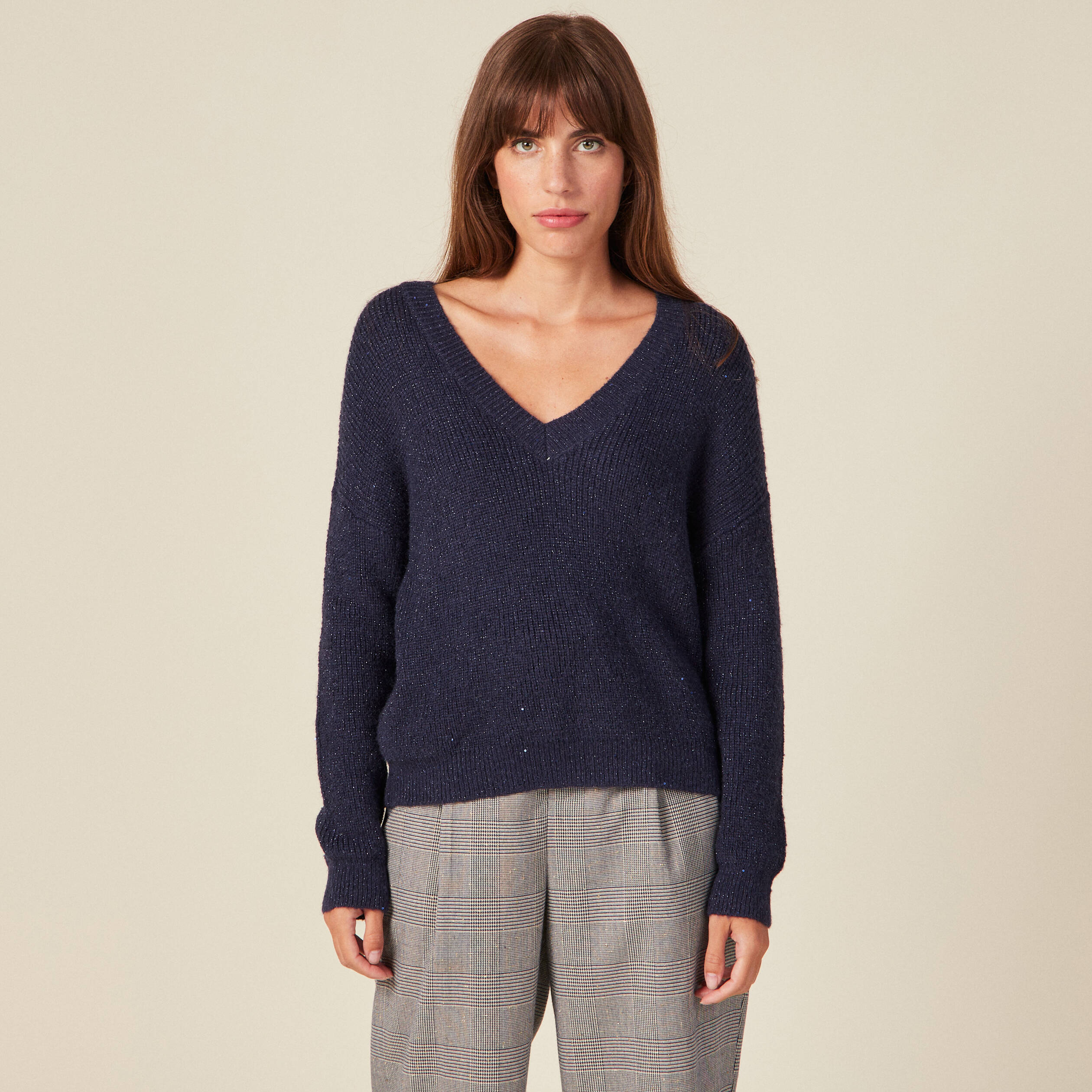 pull eco responsable bleu marine femme Pull éco-responsable bleu marine femme