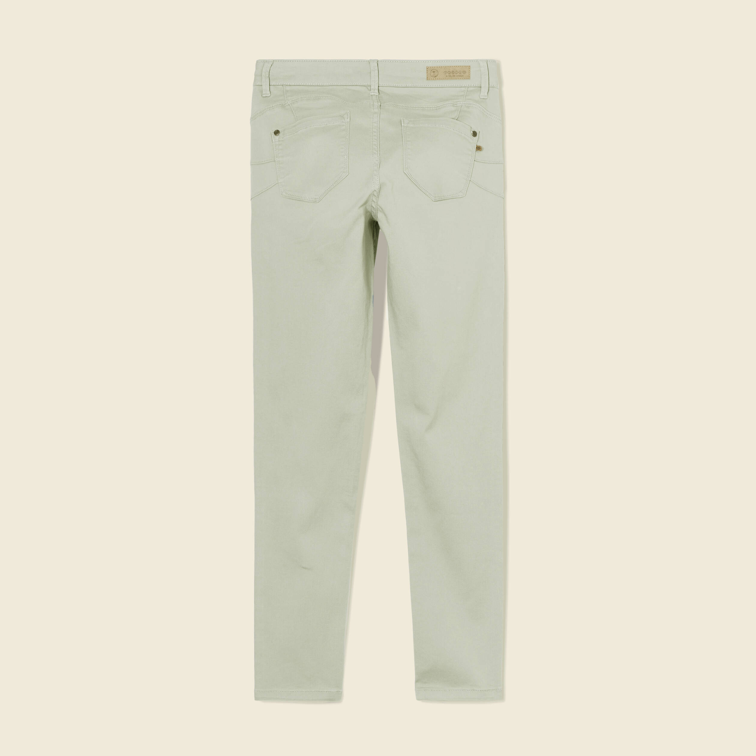 pantalon skinny push up 78eme vert olive femme Pantalon skinny push-up 7/8ème vert olive femme