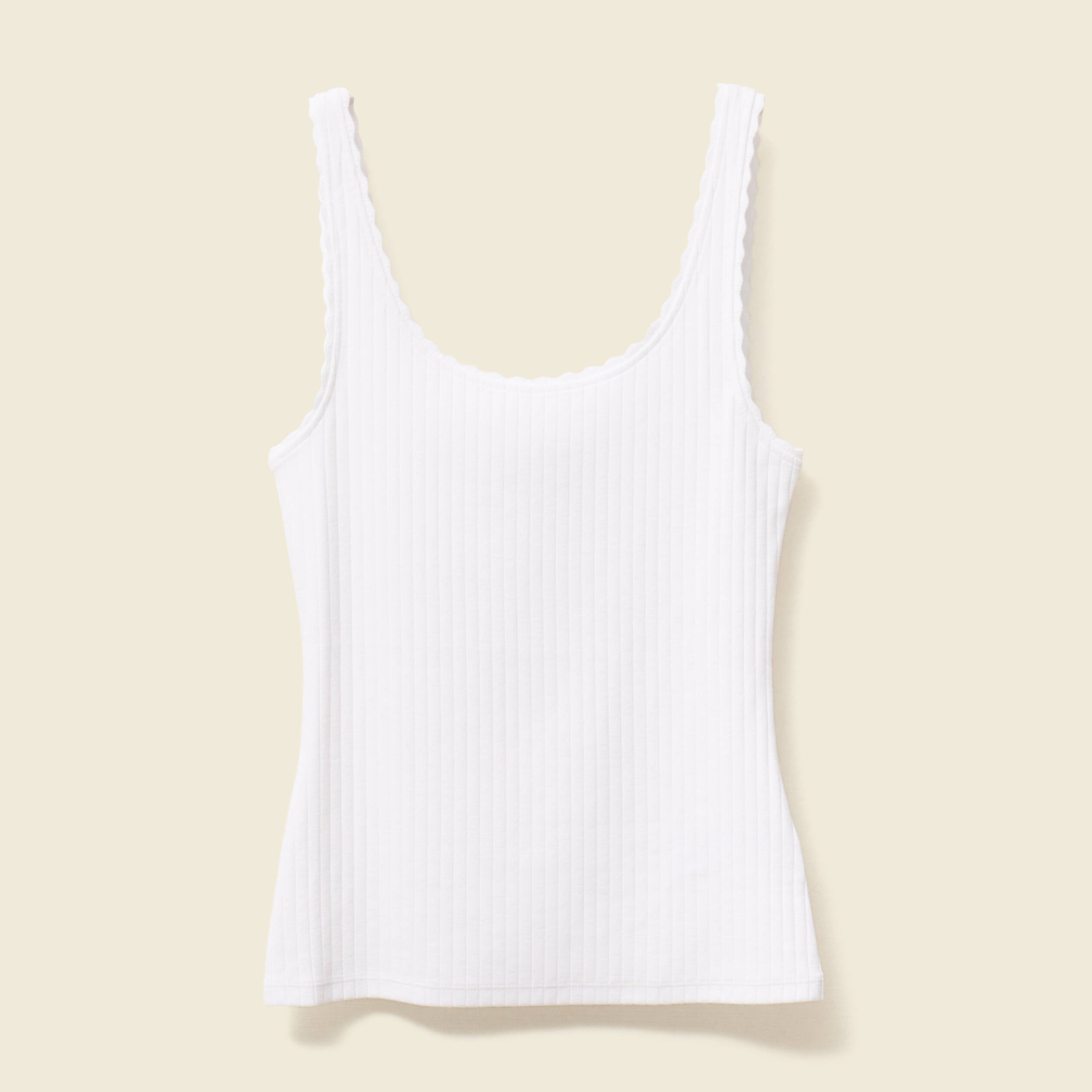 debardeur sans manches cotele blanc femme Débardeur sans manches côtelé blanc femme