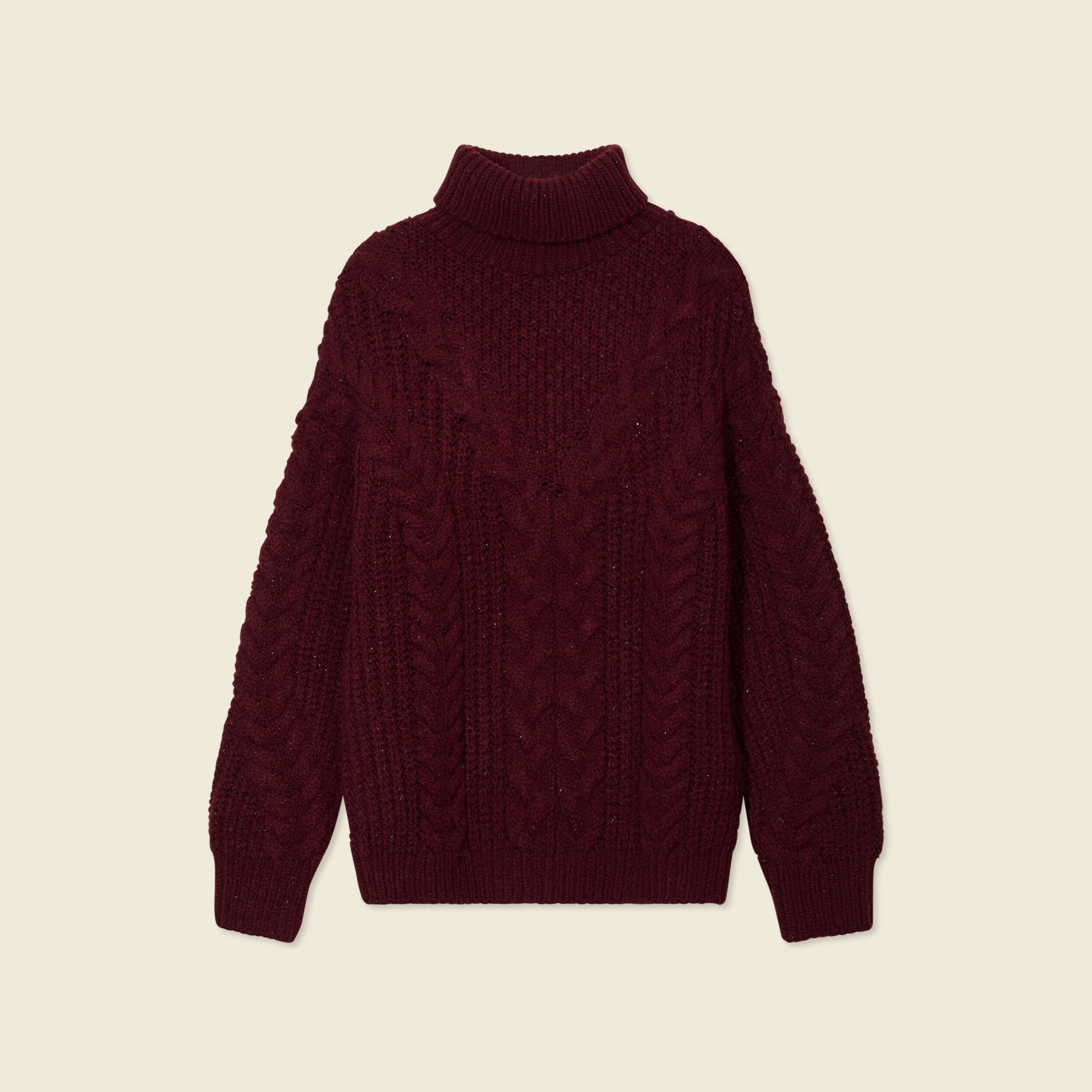 pull manches longues col roule rouge fonce femme Pull manches longues col roulé rouge foncé femme