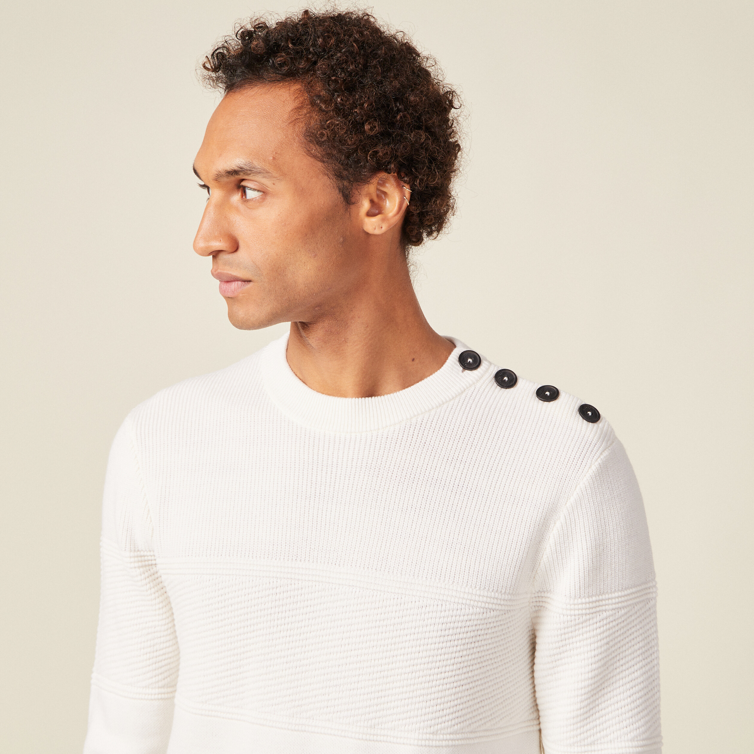pull manches longues ecru homme Pull manches longues ecru homme