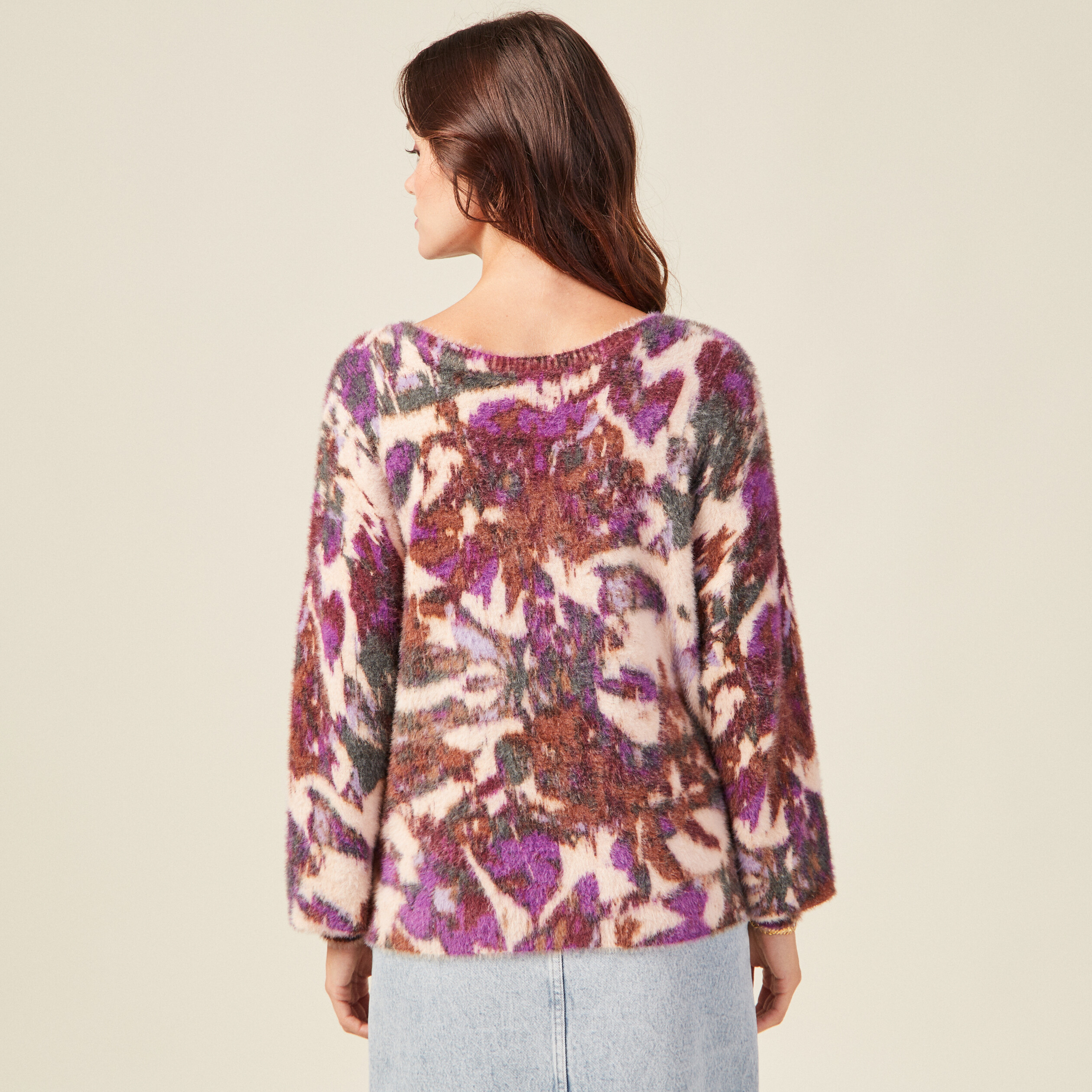 pull manches longues violet femme Pull manches longues violet femme