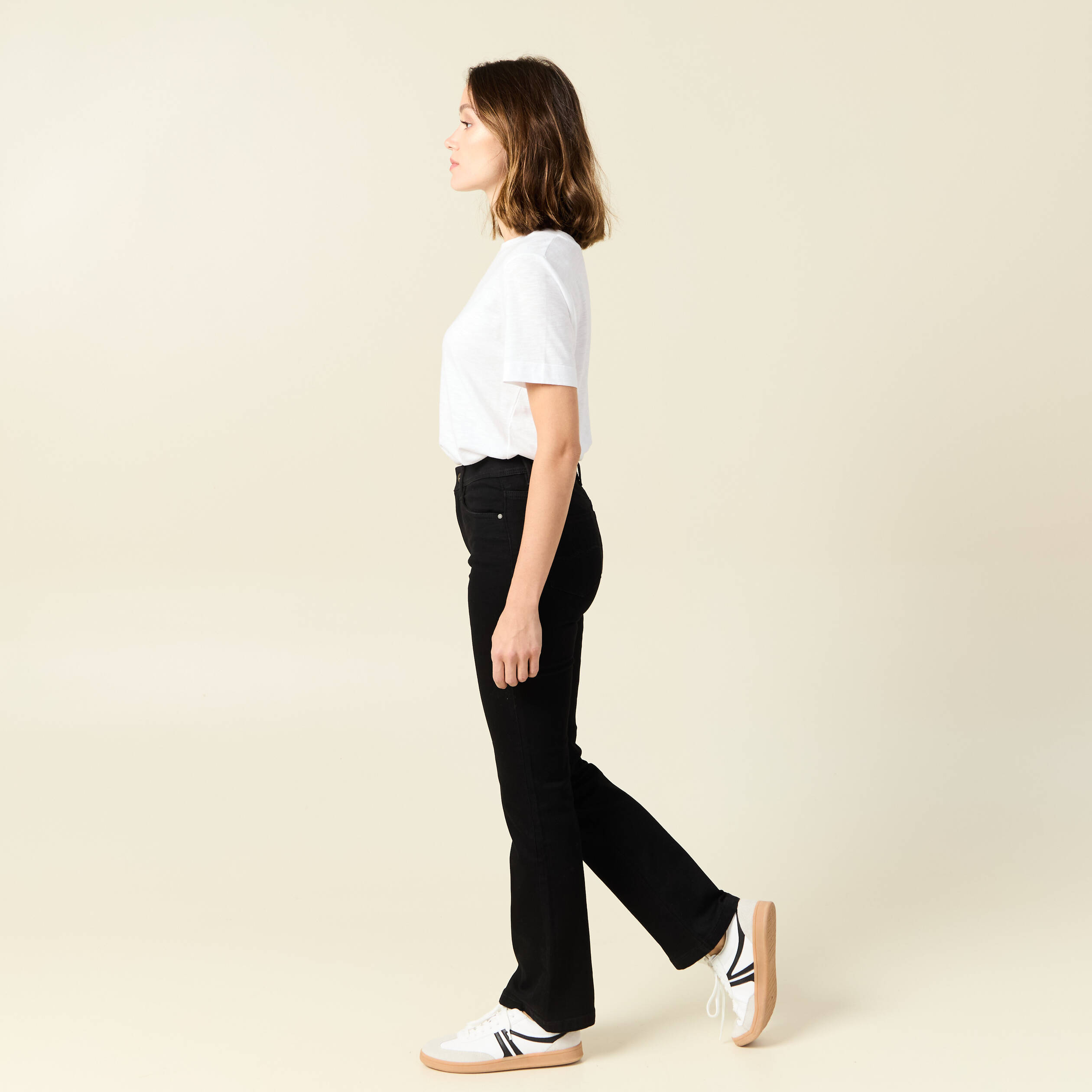 Pantalon bootcut noir femme sale