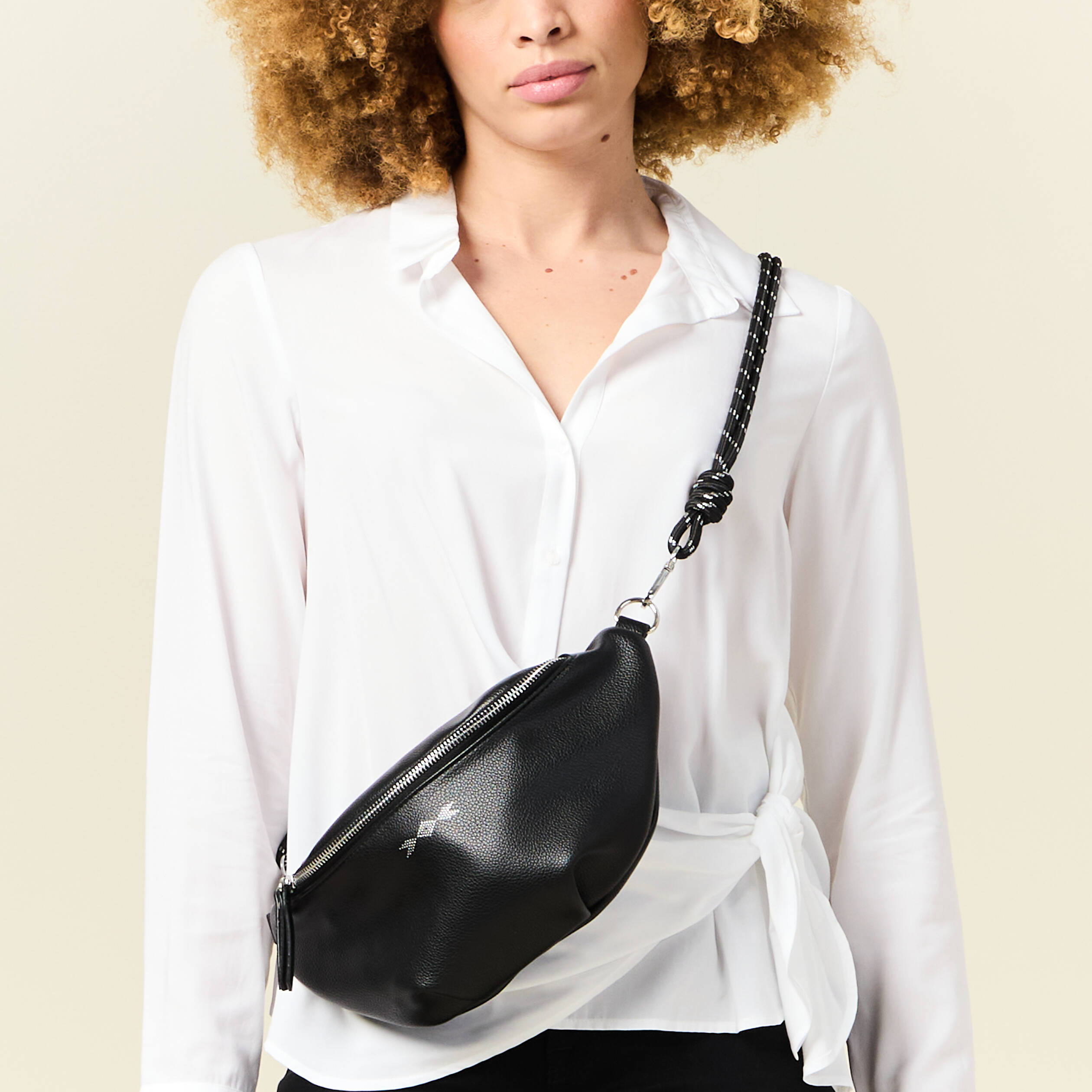 sac banane simili cuir noir femme Sac banane simili cuir noir femme