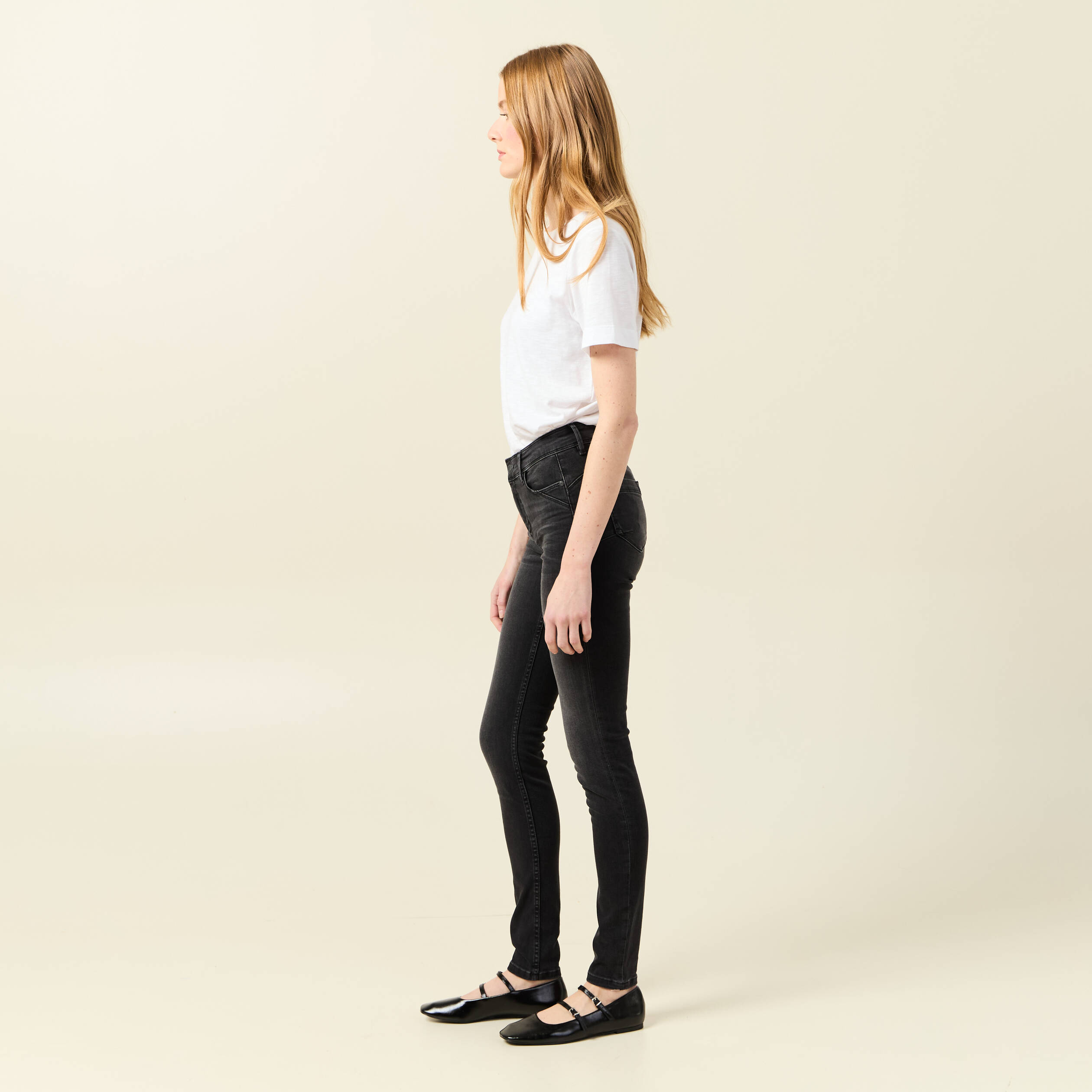 jeans marylin skinny push up denim gris femme Jeans Marylin - skinny push up denim gris femme