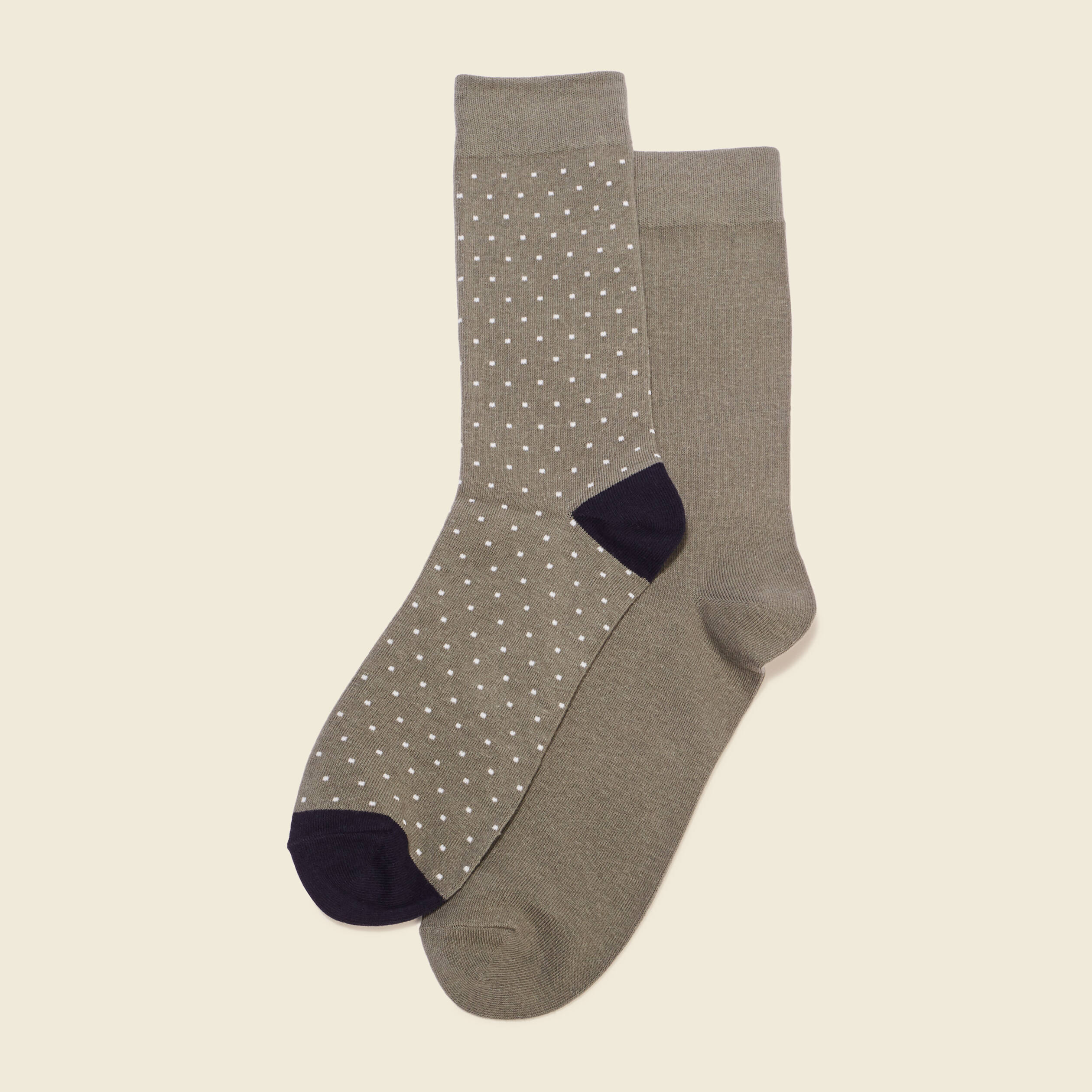 Lot 2 paires chaussettes vert kaki homme