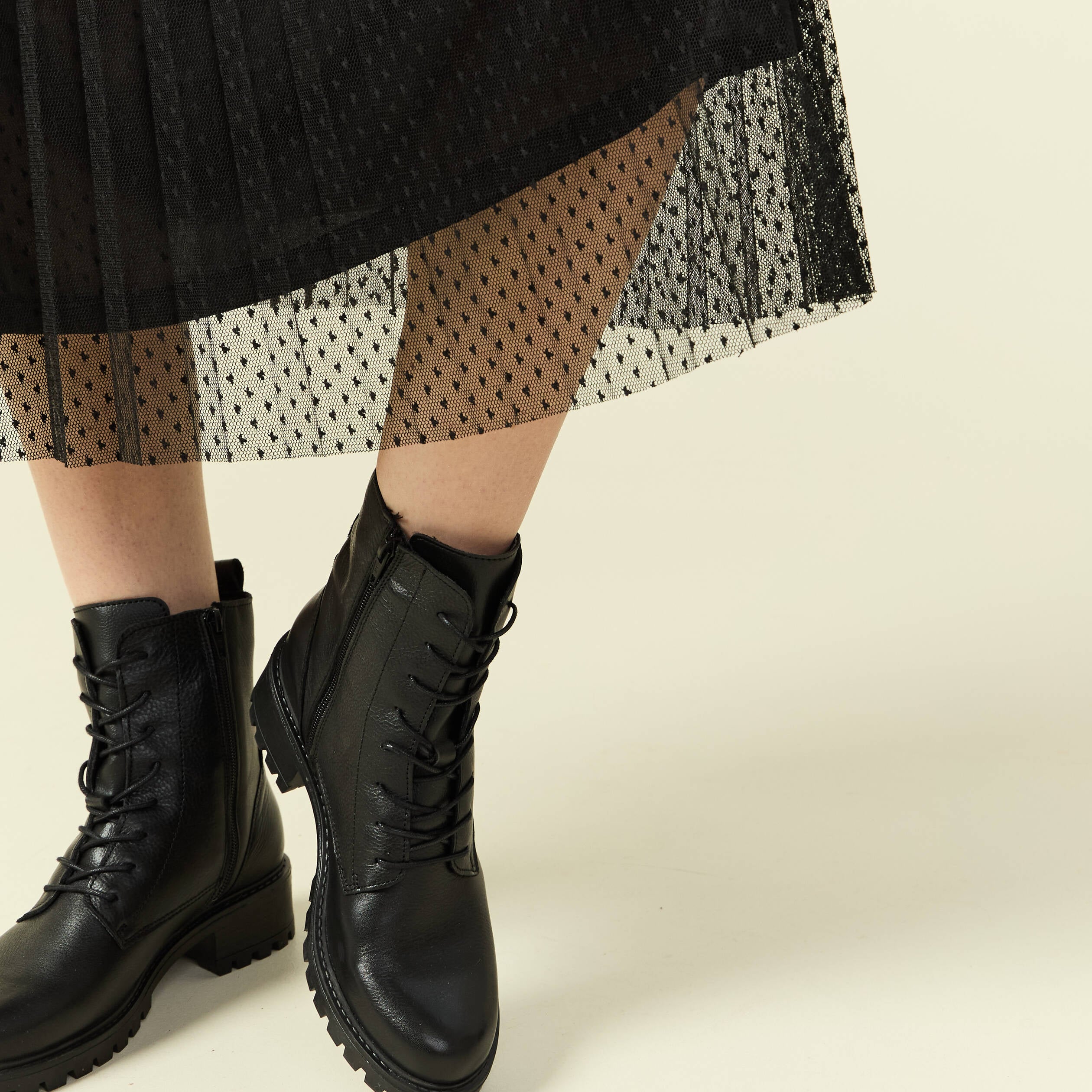 Jupe midi &eacute;vas&eacute;e tulle noir femme