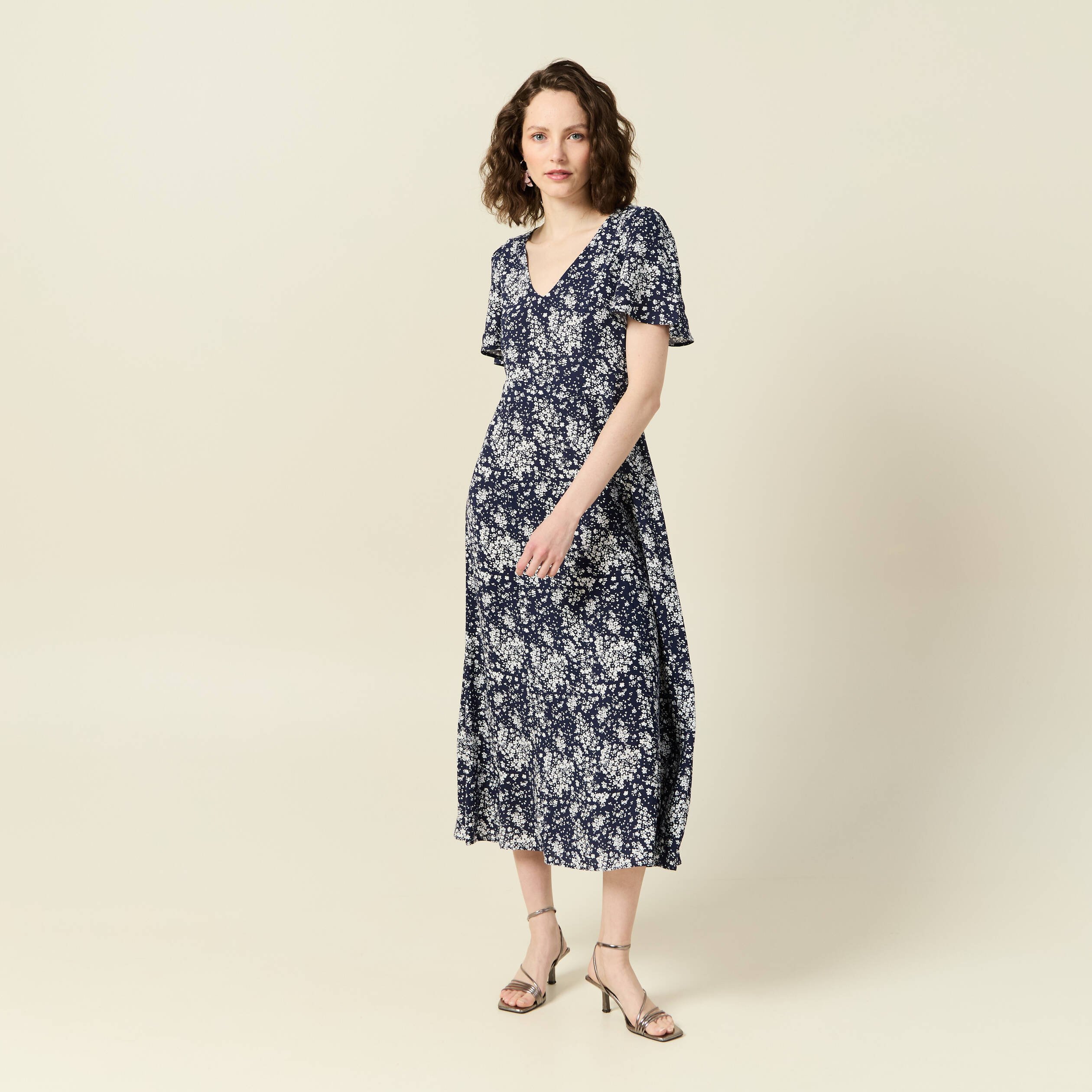 robe longue eco responsable bleu femme Robe longue éco-responsable bleu femme