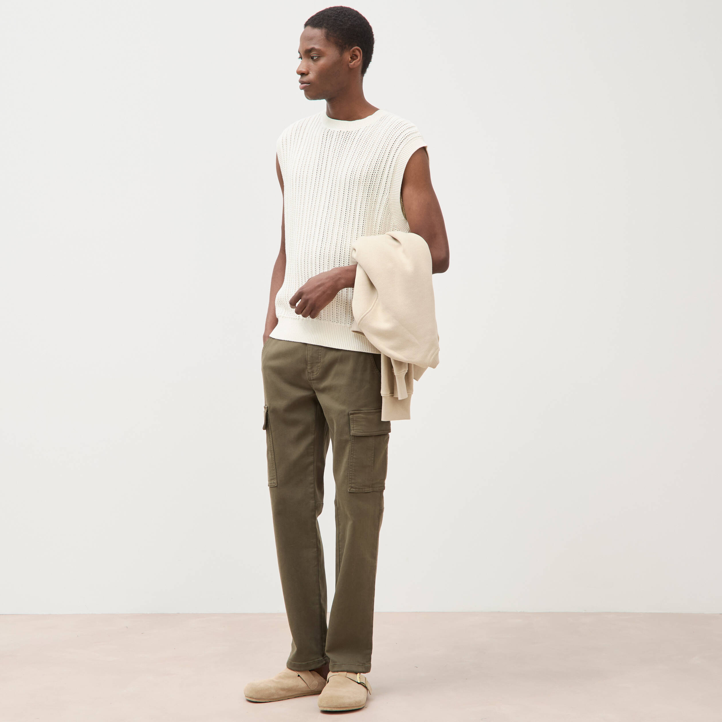 Pantalon battle longueur 32 vert kaki homme