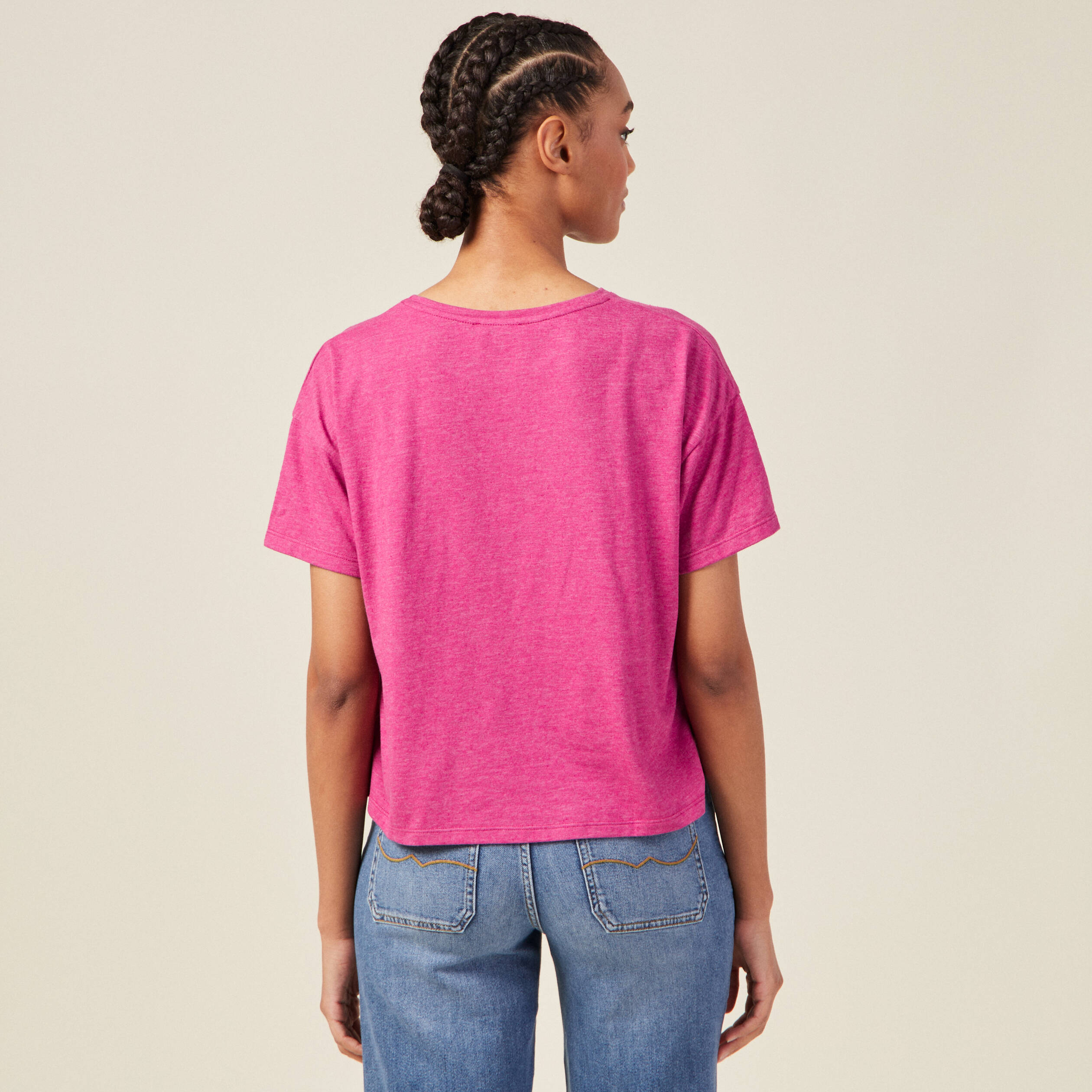 t shirt manches courtes violet clair femme T-shirt manches courtes violet clair femme